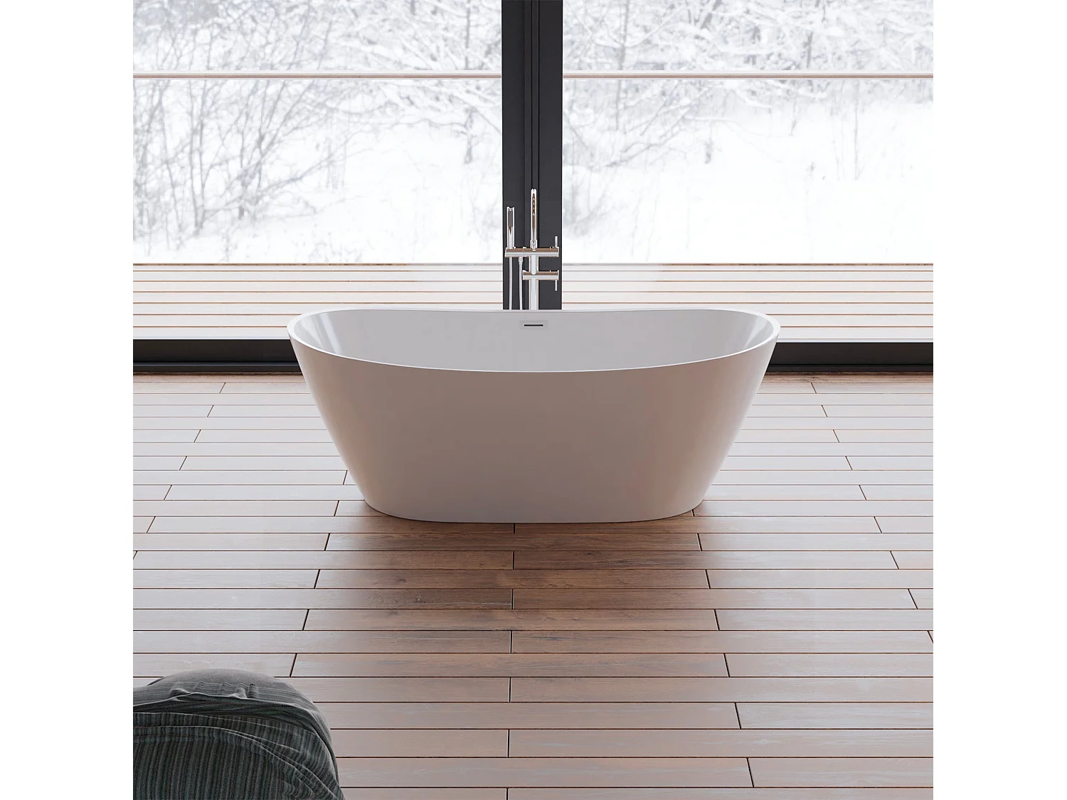 Baignoire Ilot Venecia 170 blanche 170  x80  x57  cm, by SPALINA