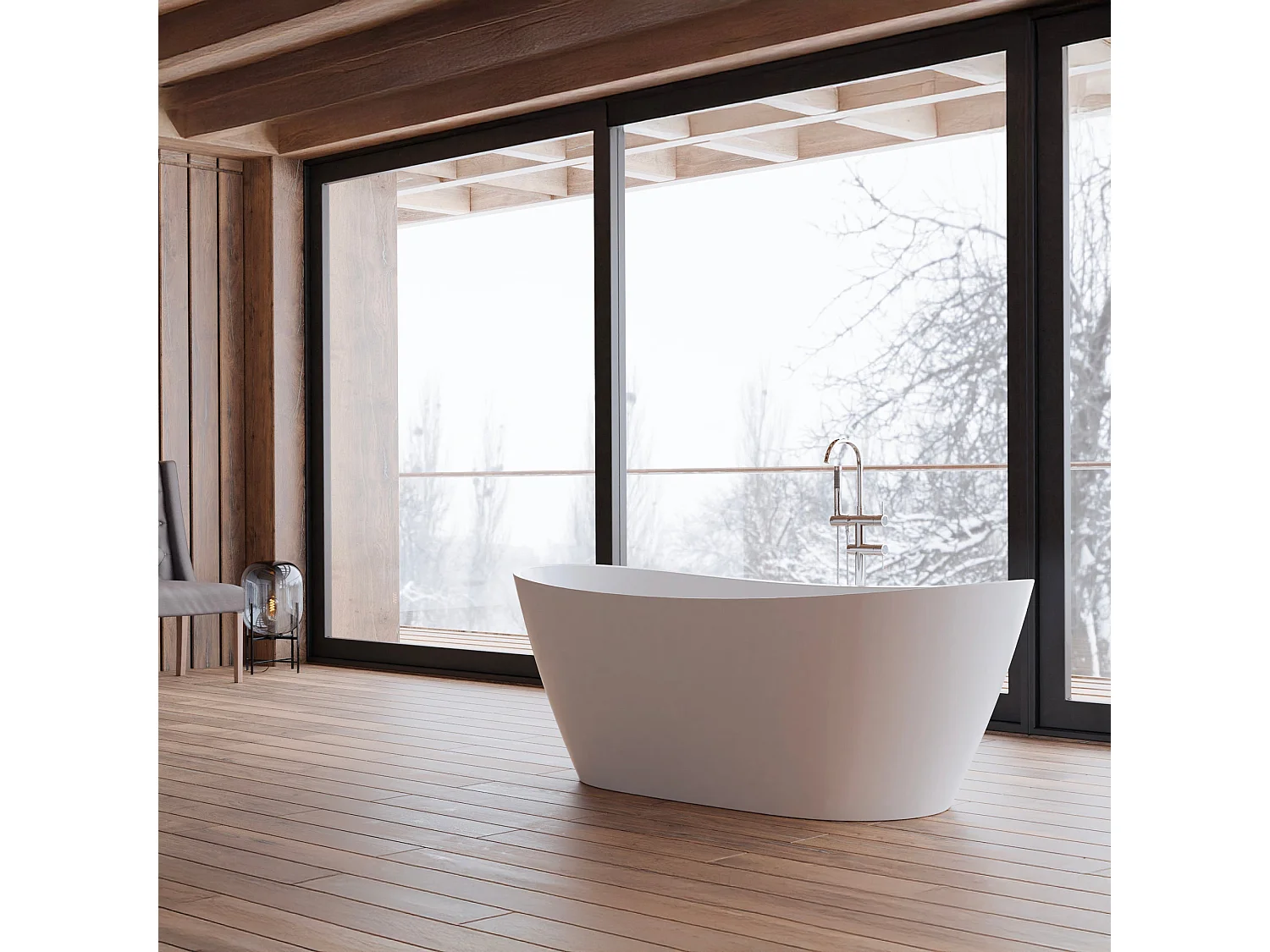 Baignoire Ilot Venecia 170 blanche 170  x80  x57  cm, by SPALINA