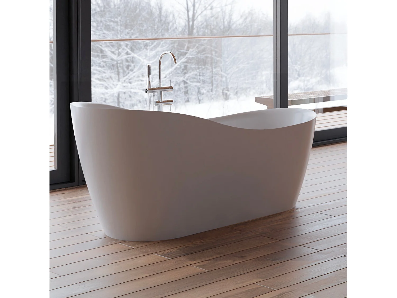 Baignoire Ilot Jazz 170 blanche 170  x78  x78  cm, by SPALINA