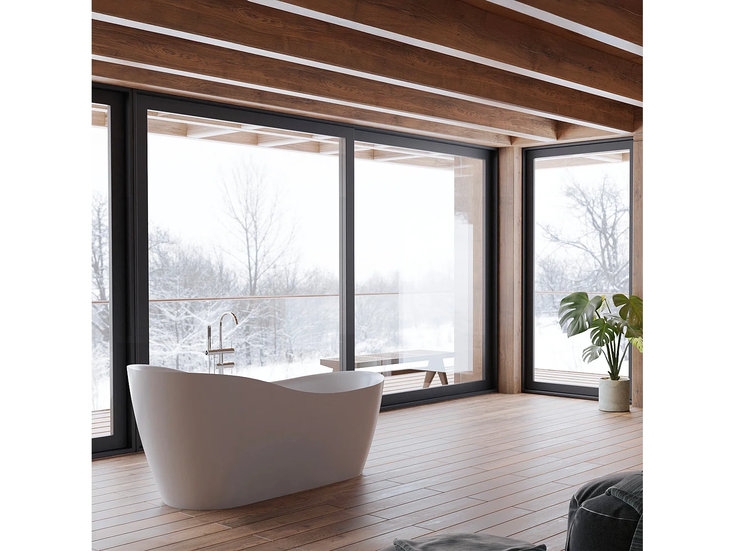 Baignoire Ilot Jazz 170 blanche 170  x78  x78  cm, by SPALINA