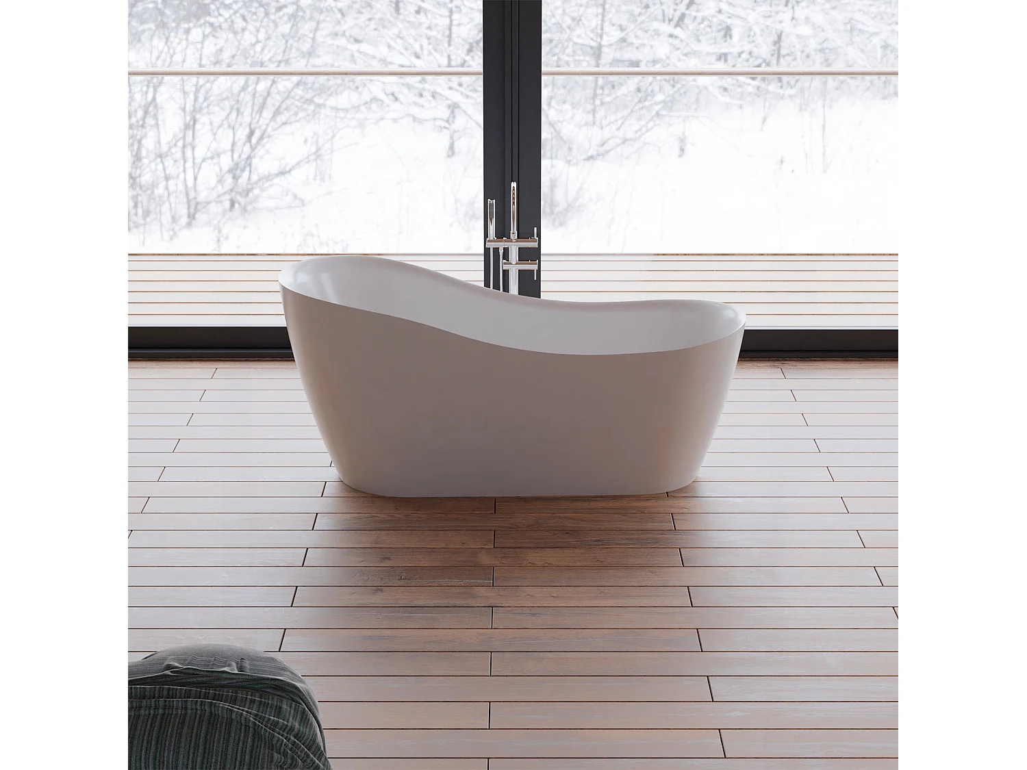 Baignoire Ilot Jazz 170 blanche 170  x78  x78  cm, by SPALINA