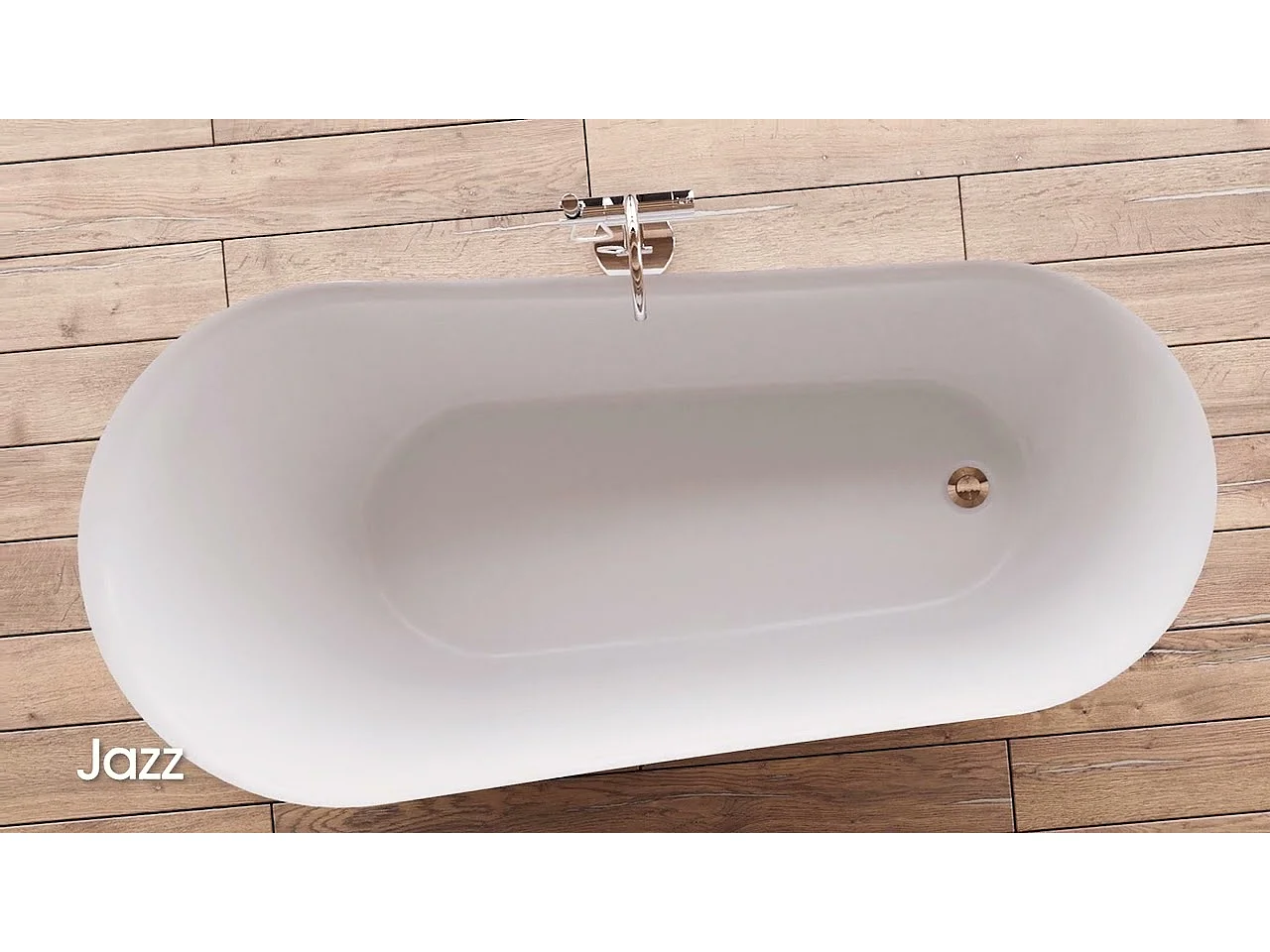 Baignoire Ilot Jazz 170 blanche 170  x78  x78  cm, by SPALINA