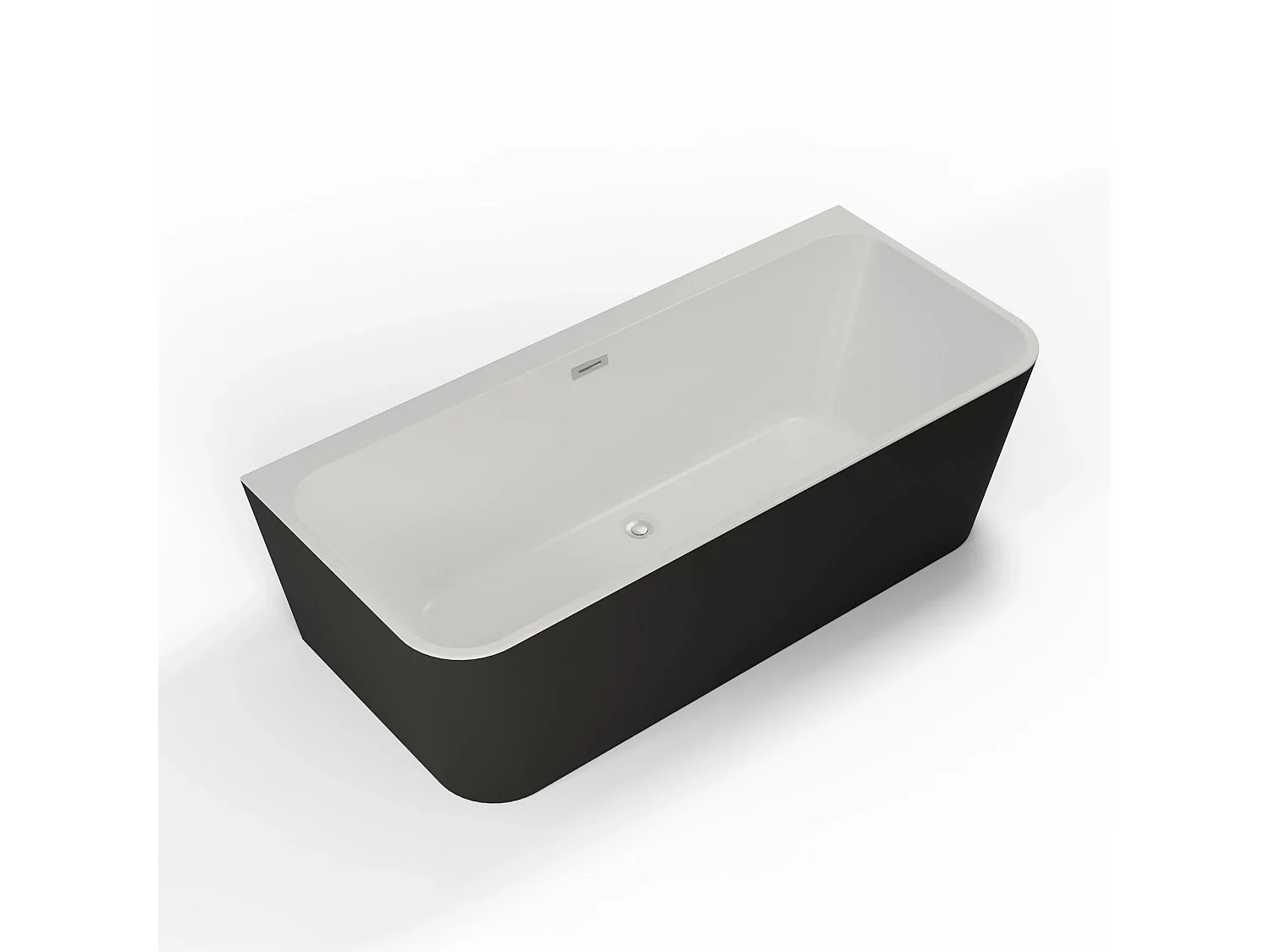 Baignoire Ilot Mint 180 noire 180 x81 x57 cm, by SPALINA