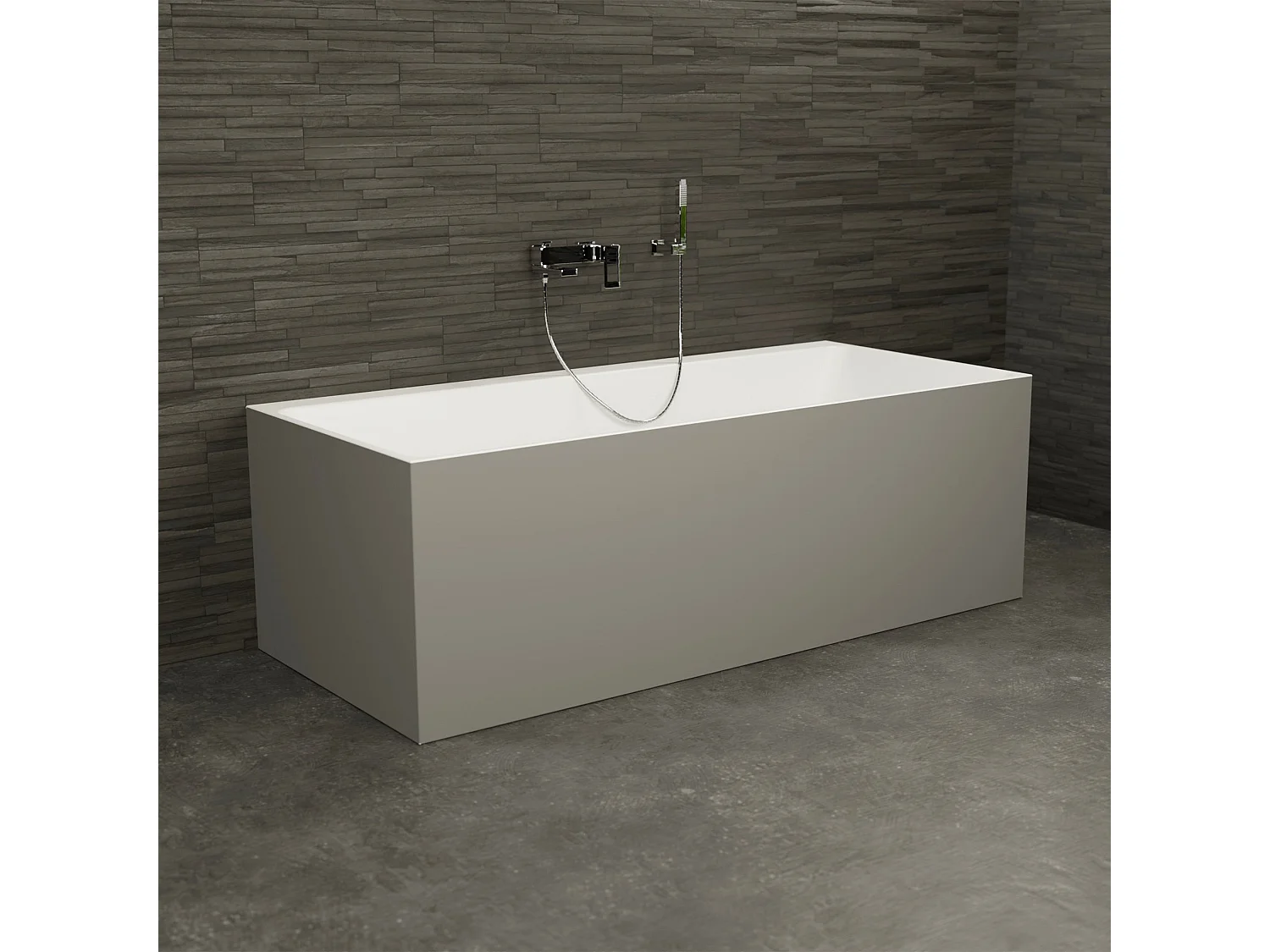 Baignoire Ilot Cobalt 170 grise 170  x75  x56  cm, by SPALINA