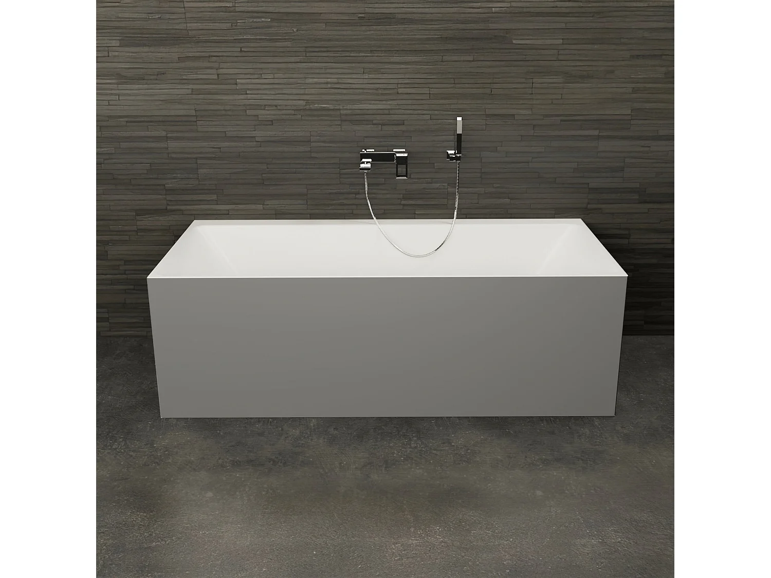 Baignoire Ilot Cobalt 170 grise 170  x75  x56  cm, by SPALINA