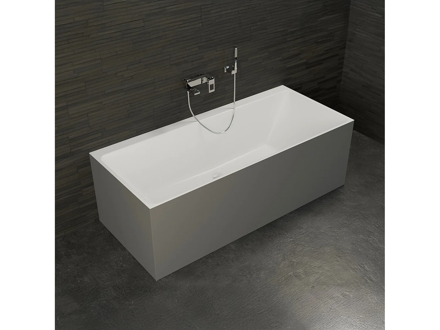 Baignoire Ilot Cobalt 170 grise 170  x75  x56  cm, by SPALINA