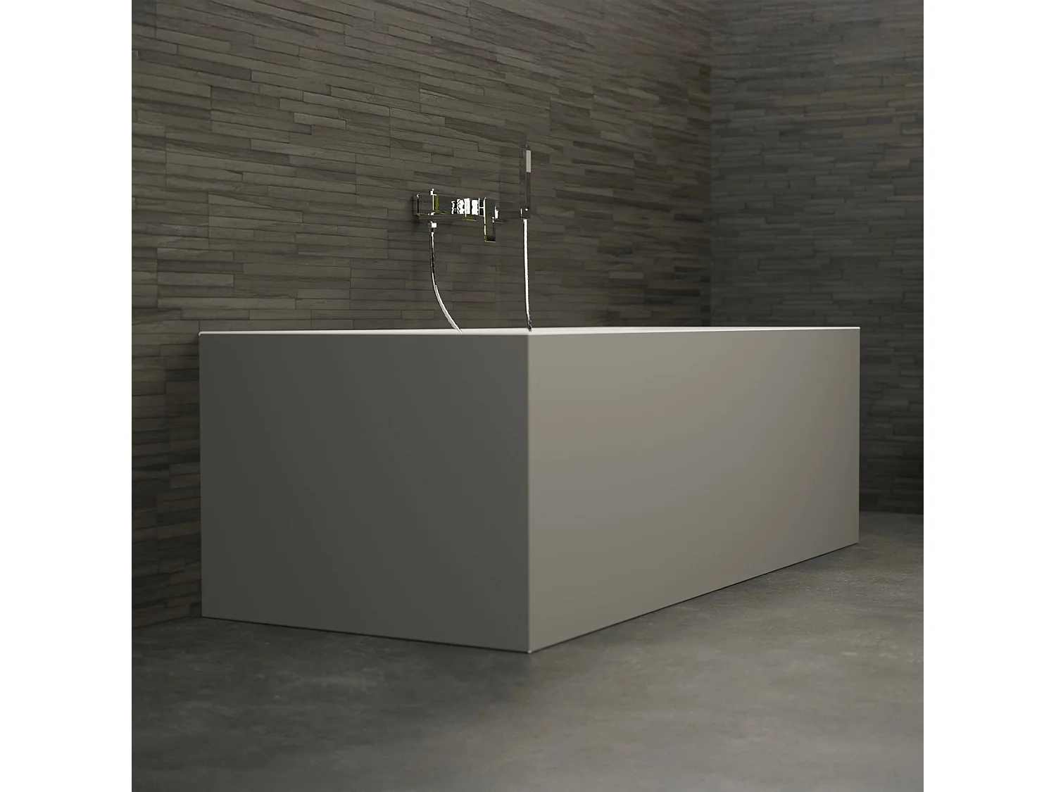 Baignoire Ilot Cobalt 170 grise 170  x75  x56  cm, by SPALINA