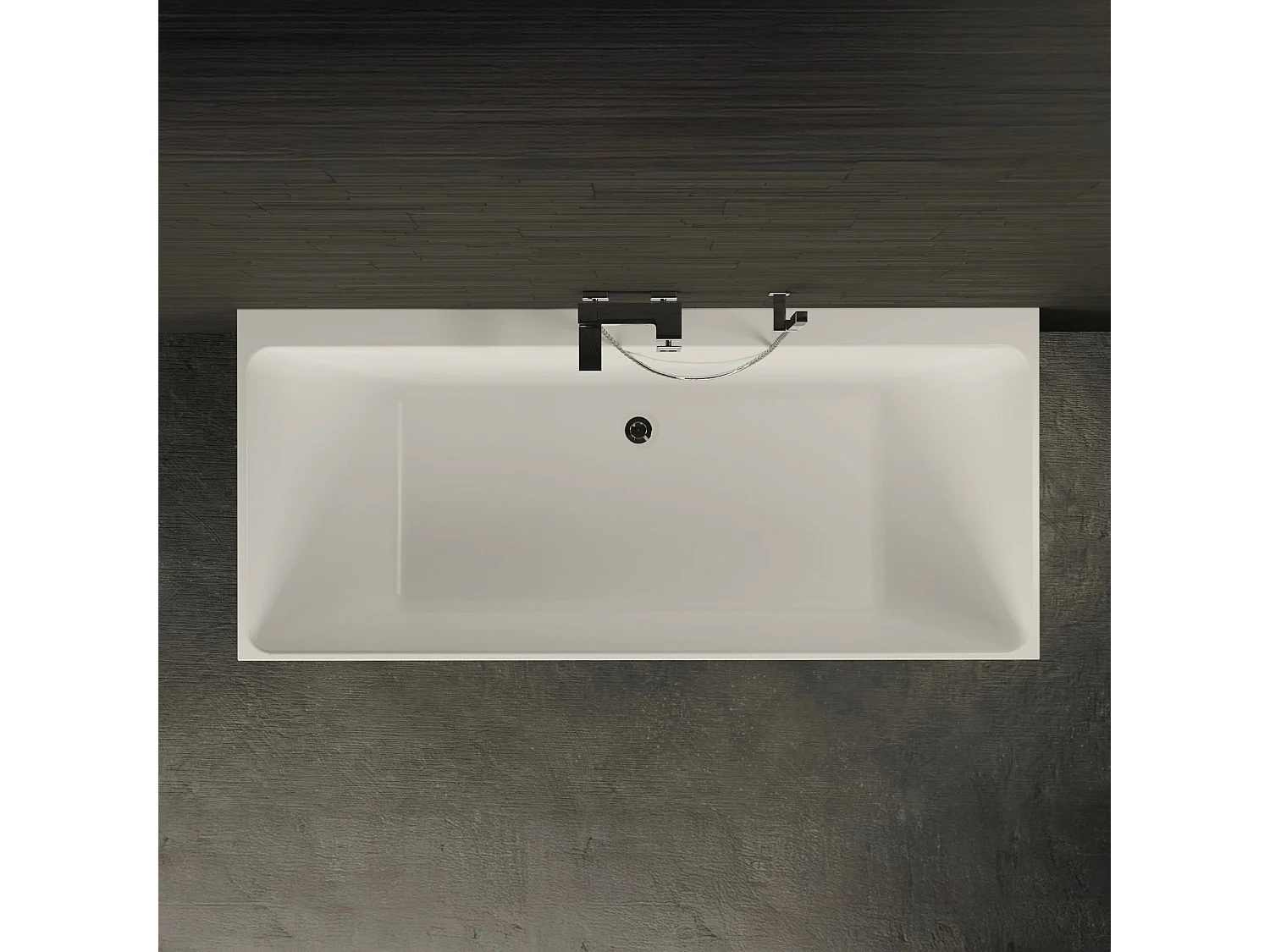 Baignoire Ilot Cobalt 170 grise 170 x75 x56 cm, by SPALINA