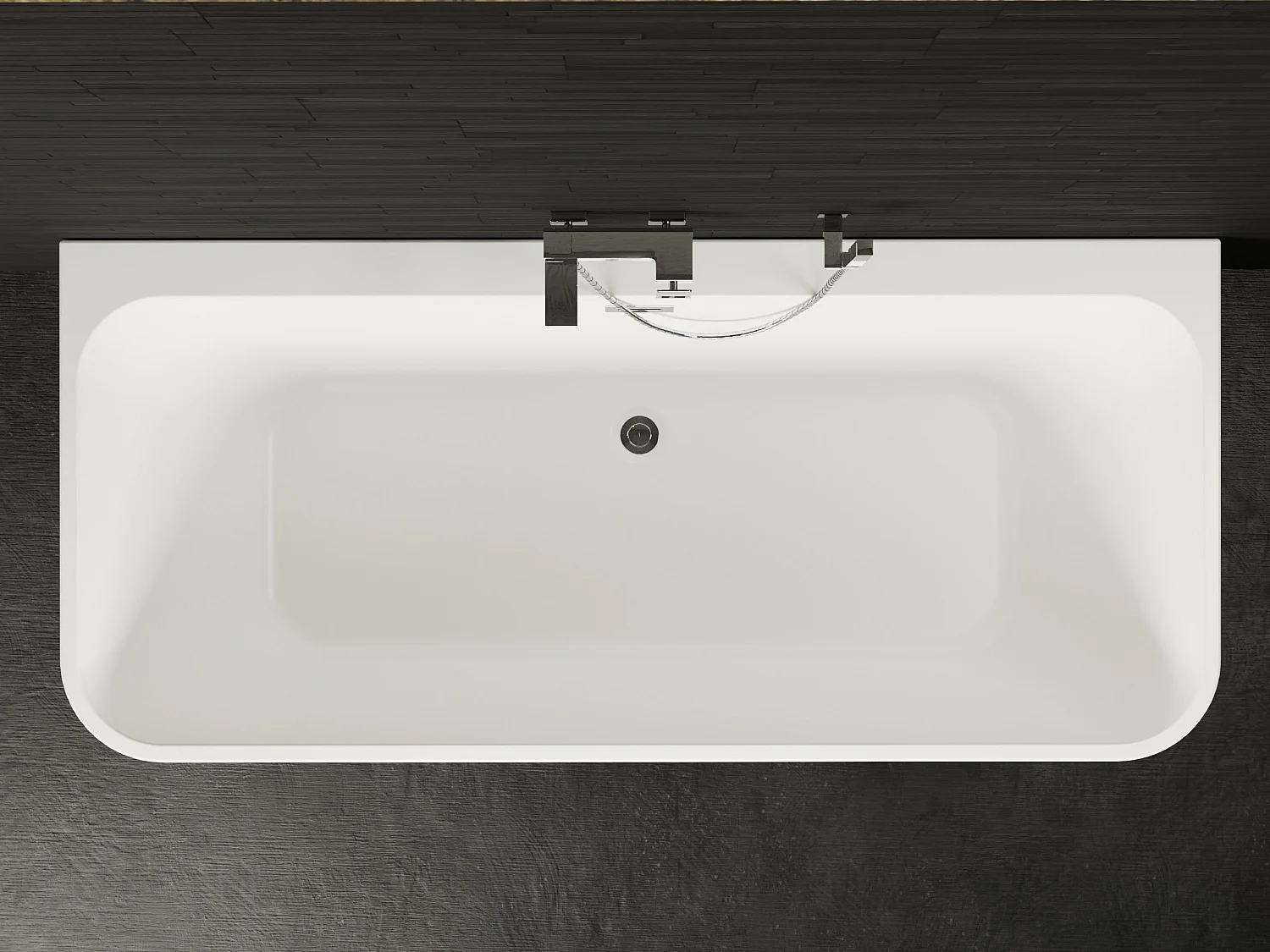 Baignoire Ilot Mint 160 grise 160  x75  x57  cm, by SPALINA