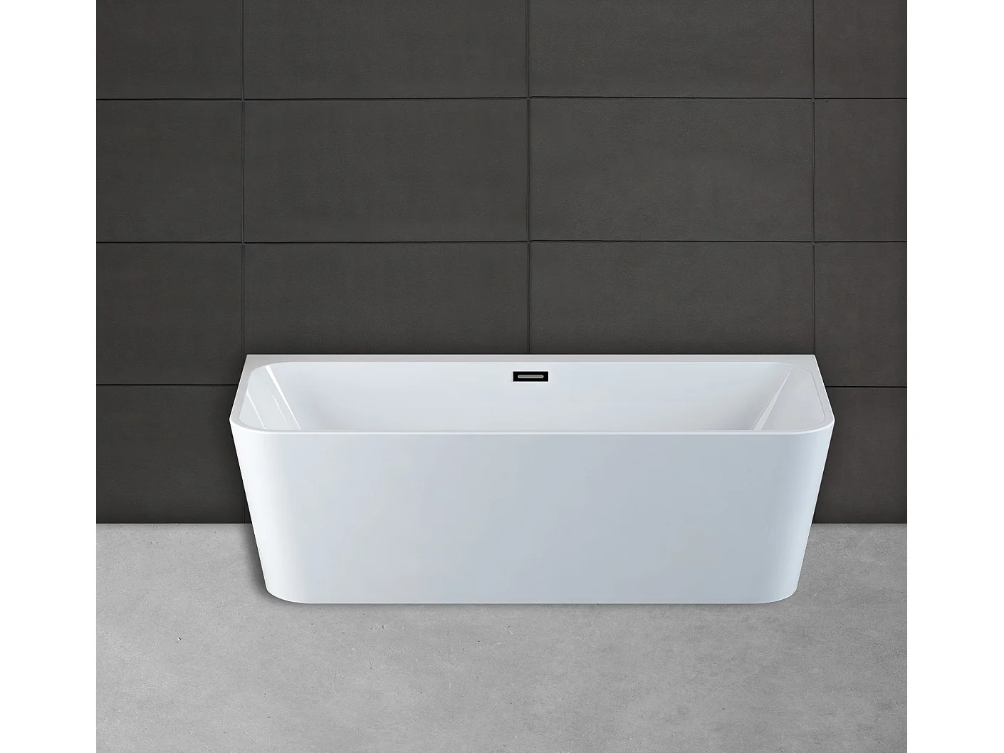 Baignoire Ilot Mint 170 blanche 170  x81  x57  cm, by SPALINA