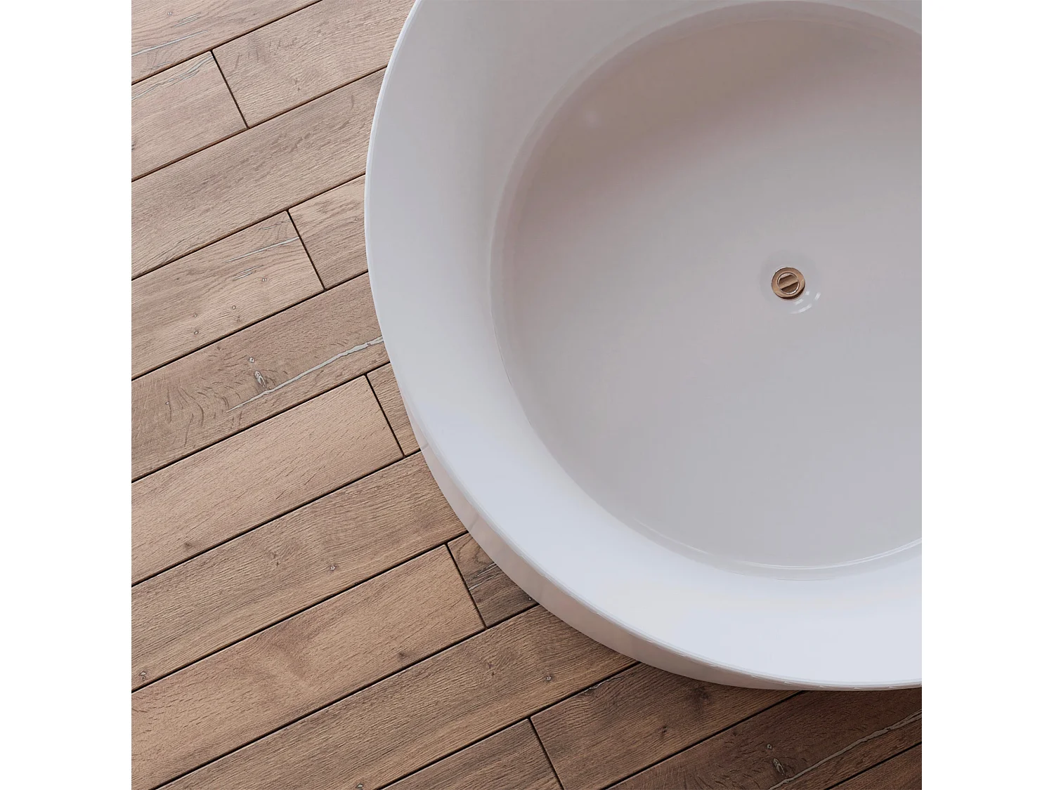 Baignoire Ilot Loom 2.0 130 blanche 130  x130  x58  cm, by SPALINA