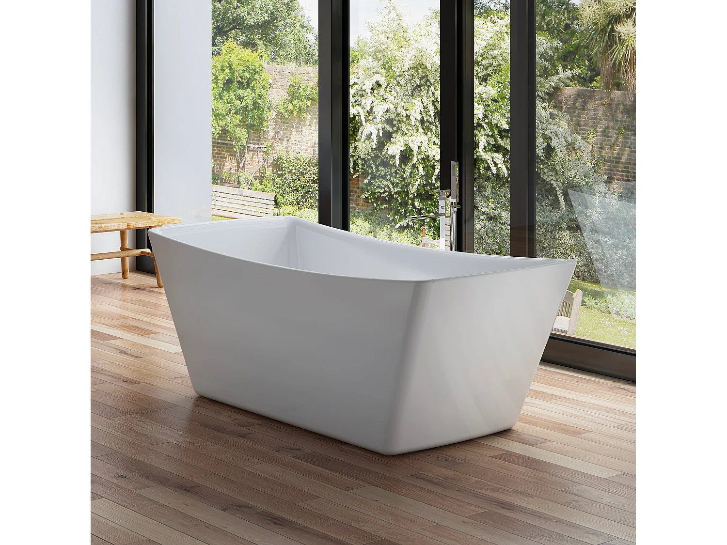 Baignoire Ilot Kira 170 blanche 170  x75  x63  cm, by SPALINA