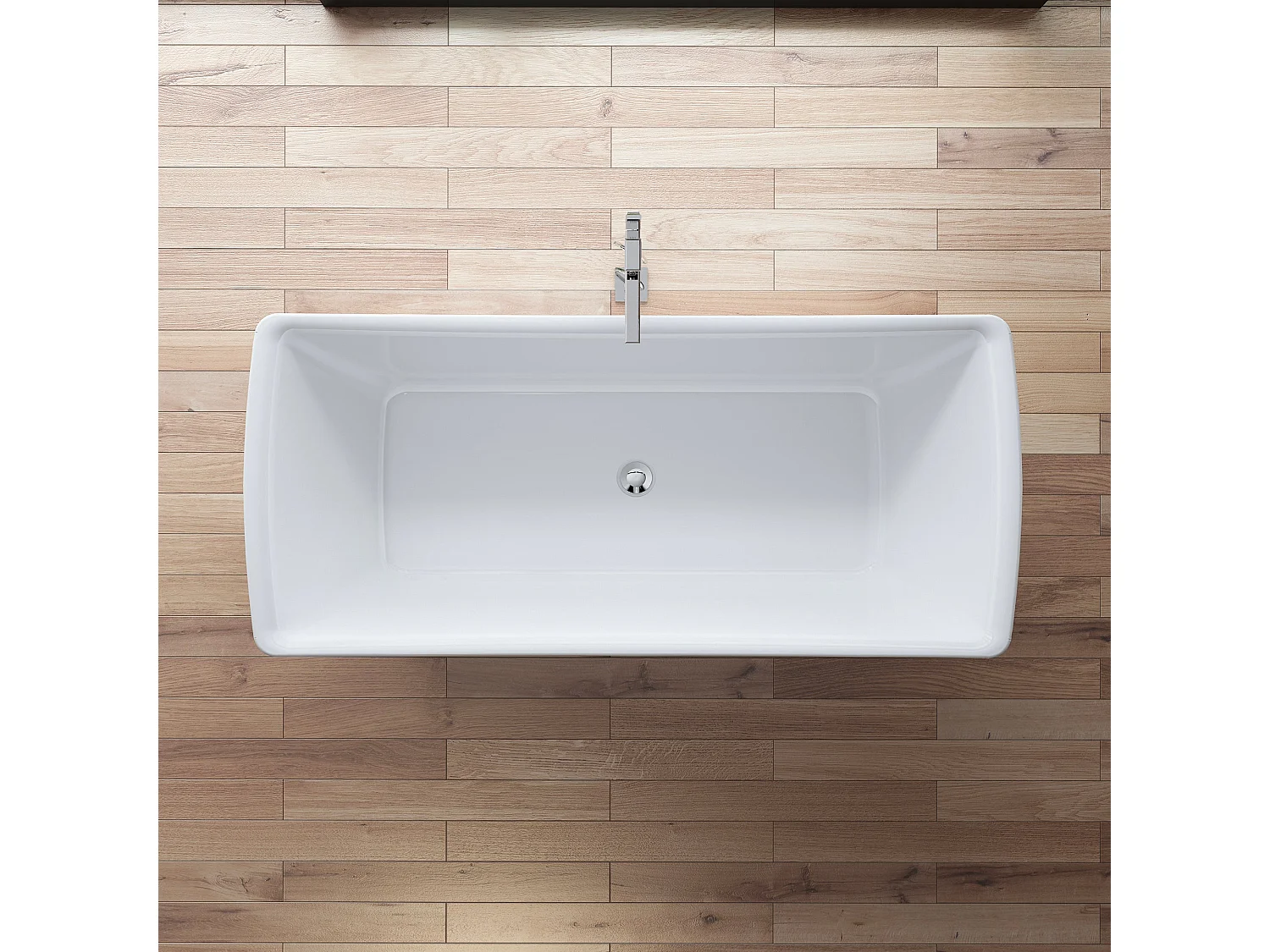 Baignoire Ilot Kira 170 blanche 170 x75 x63 cm, by SPALINA
