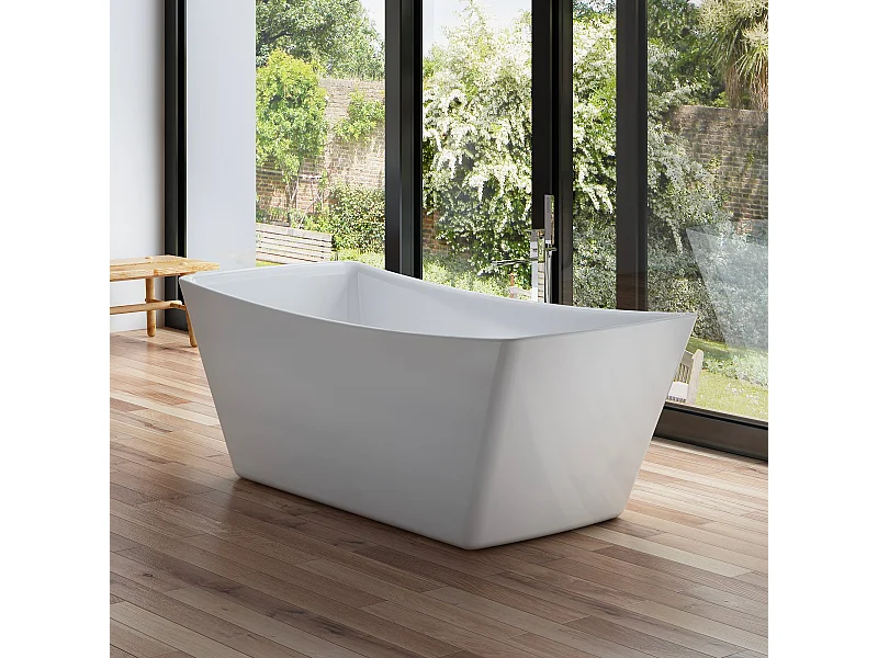 Baignoire Ilot Kira 170 blanche 170  x75  x63  cm, by SPALINA