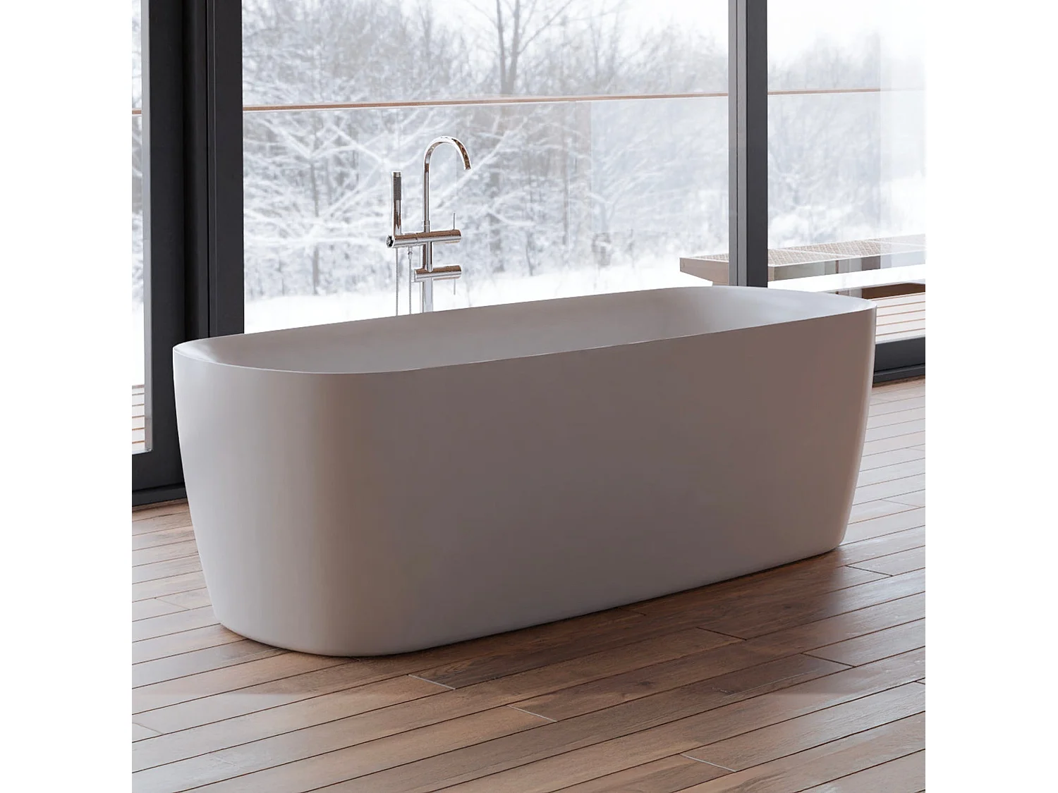 Baignoire Ilot Swing 170 blanche 170  x80  x58  cm, by SPALINA