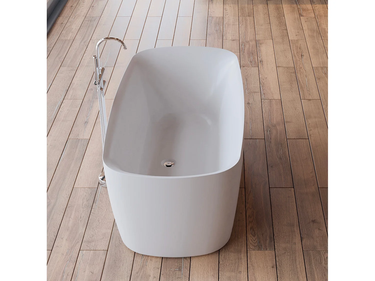 Baignoire Ilot Swing 170 blanche 170  x80  x58  cm, by SPALINA