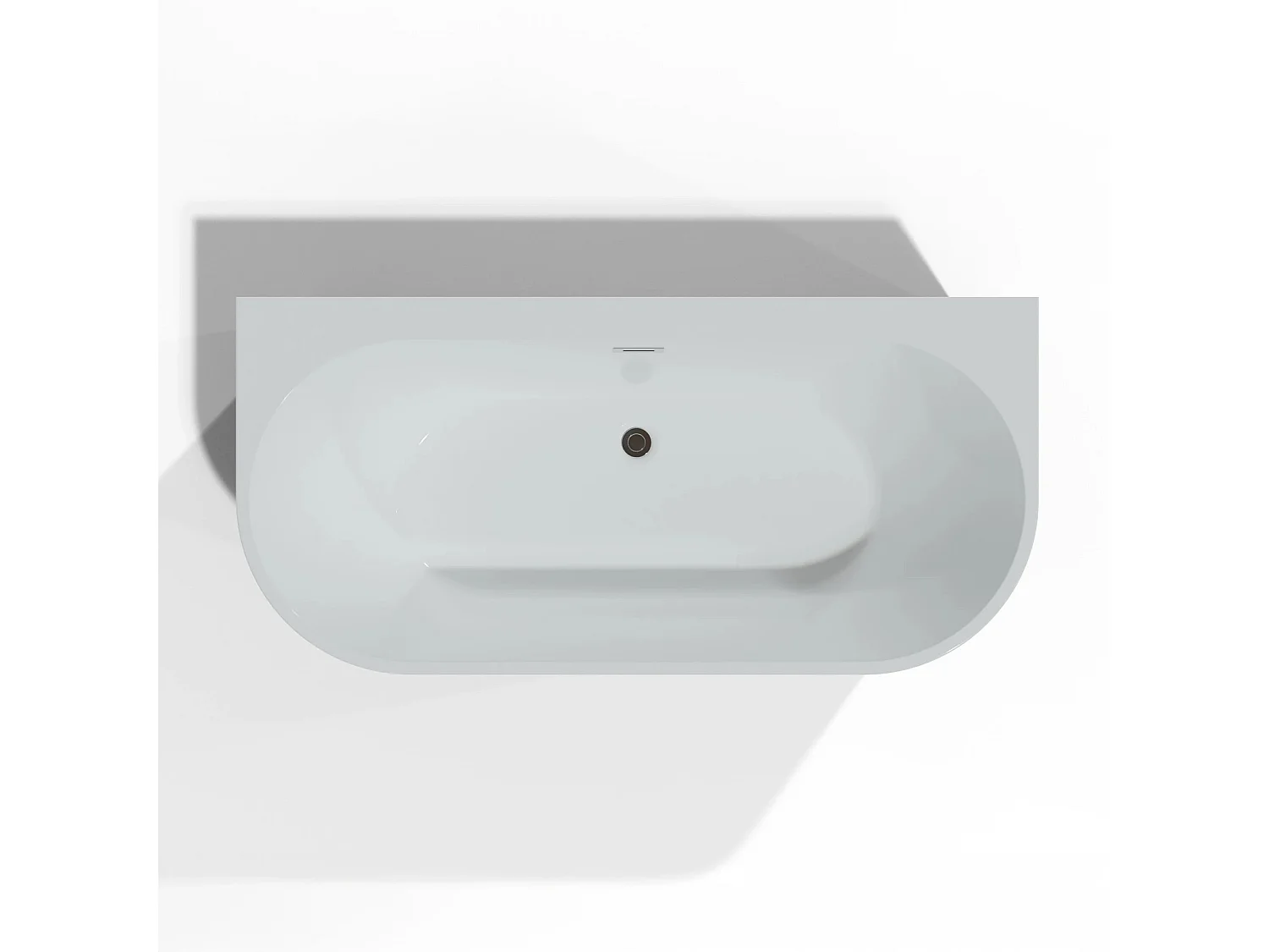 Baignoire Ilot Naos 170 noire 170 x80 x58 cm, by SPALINA