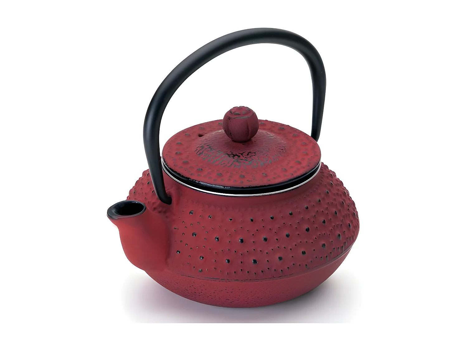 Théière en fonte rouge Hanoï 0.3L avec filtre amovible en acier inoxydable