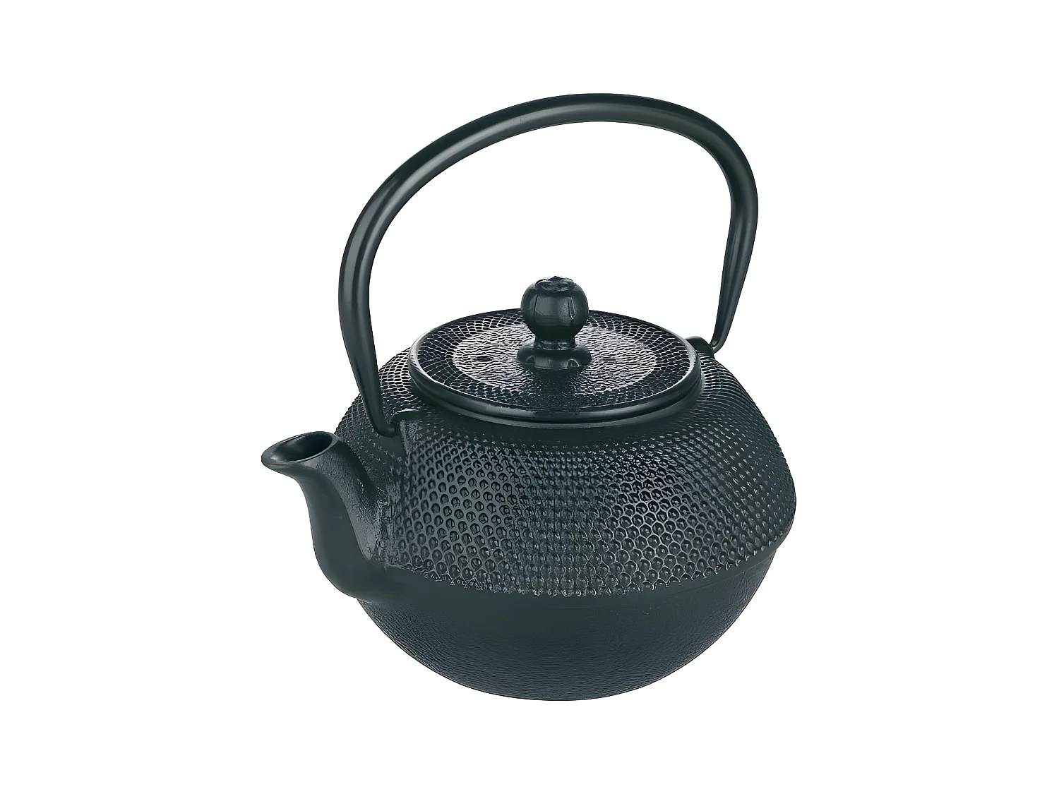 Théière en fonte noire 1.2L avec filtre amovible en acier inoxydable