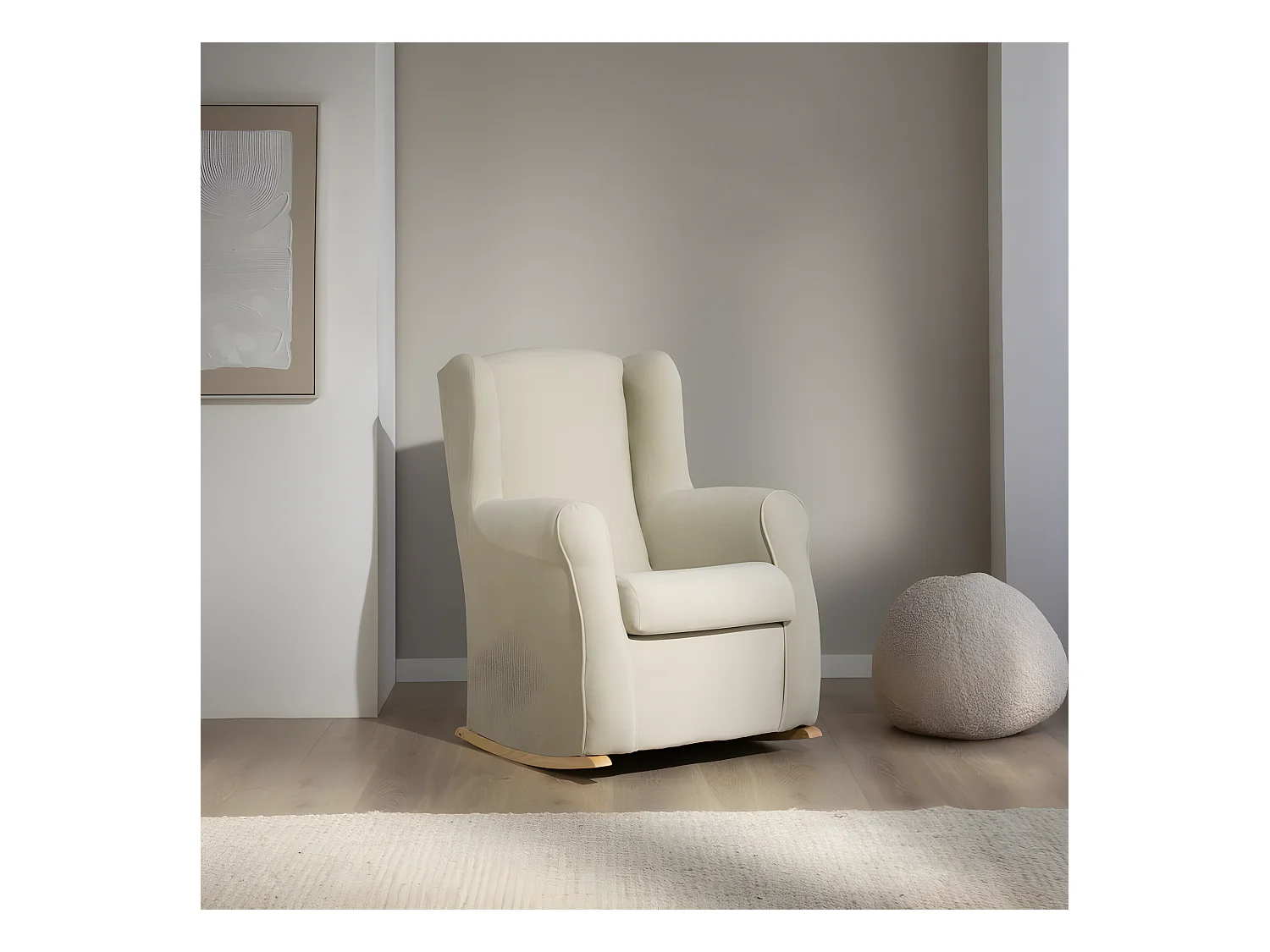 Fauteuil effet bois Vert 80x100