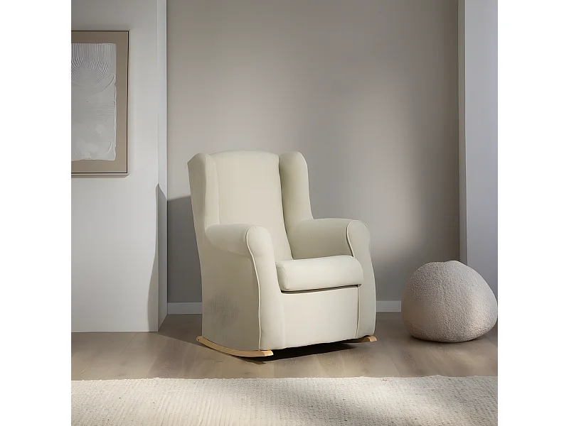 Poltrona legno, truciolato, schiuma pu, tessuto Verde 80x100