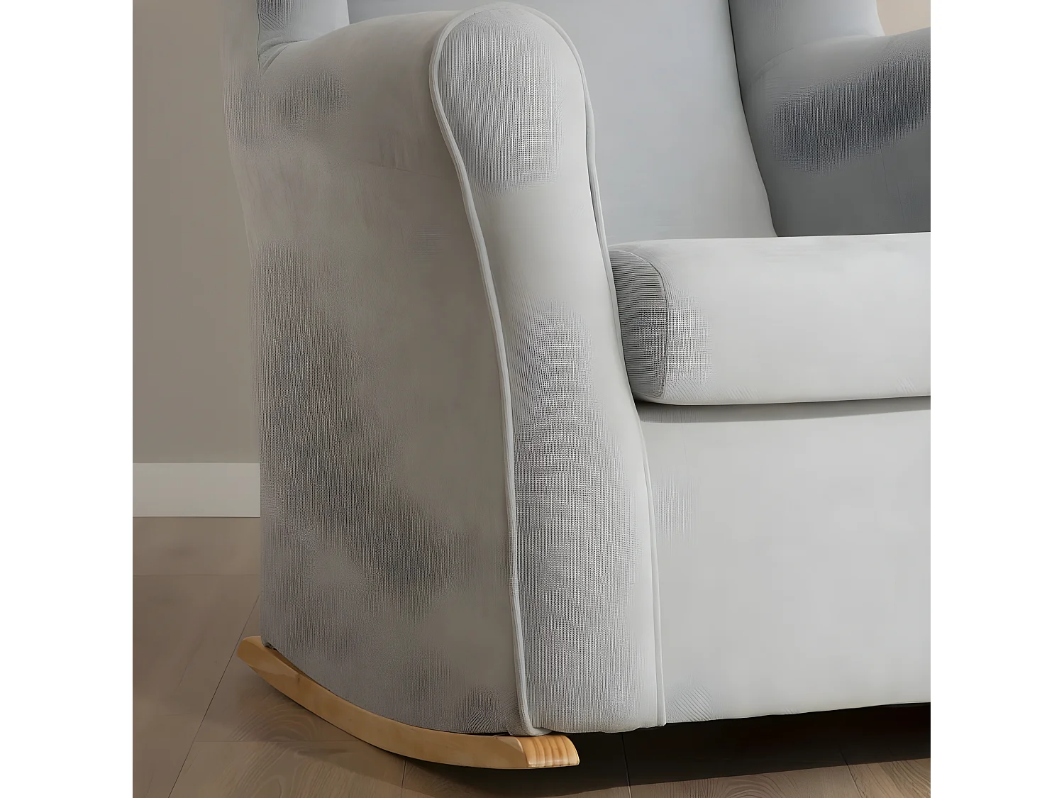 Fauteuil effet bois Bleu Aigue-marine 80x100