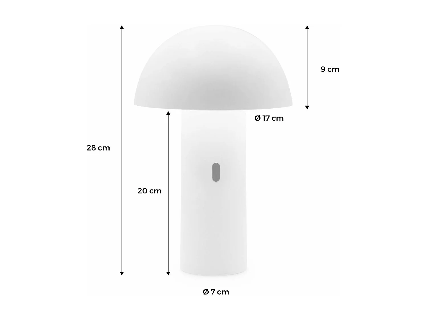 Lampada da tavolo a batteria nomadic con testa orientabile, 28cm,