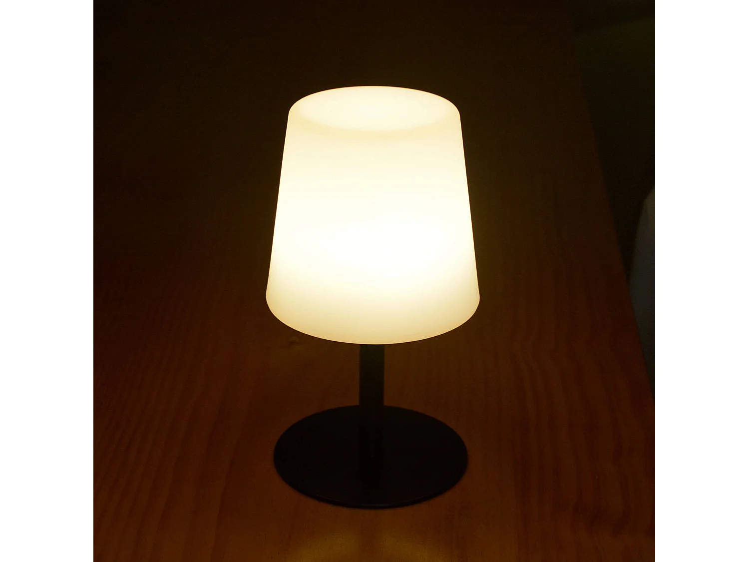 Set di 2 lampada da tavolo led per interni/esterni, nero