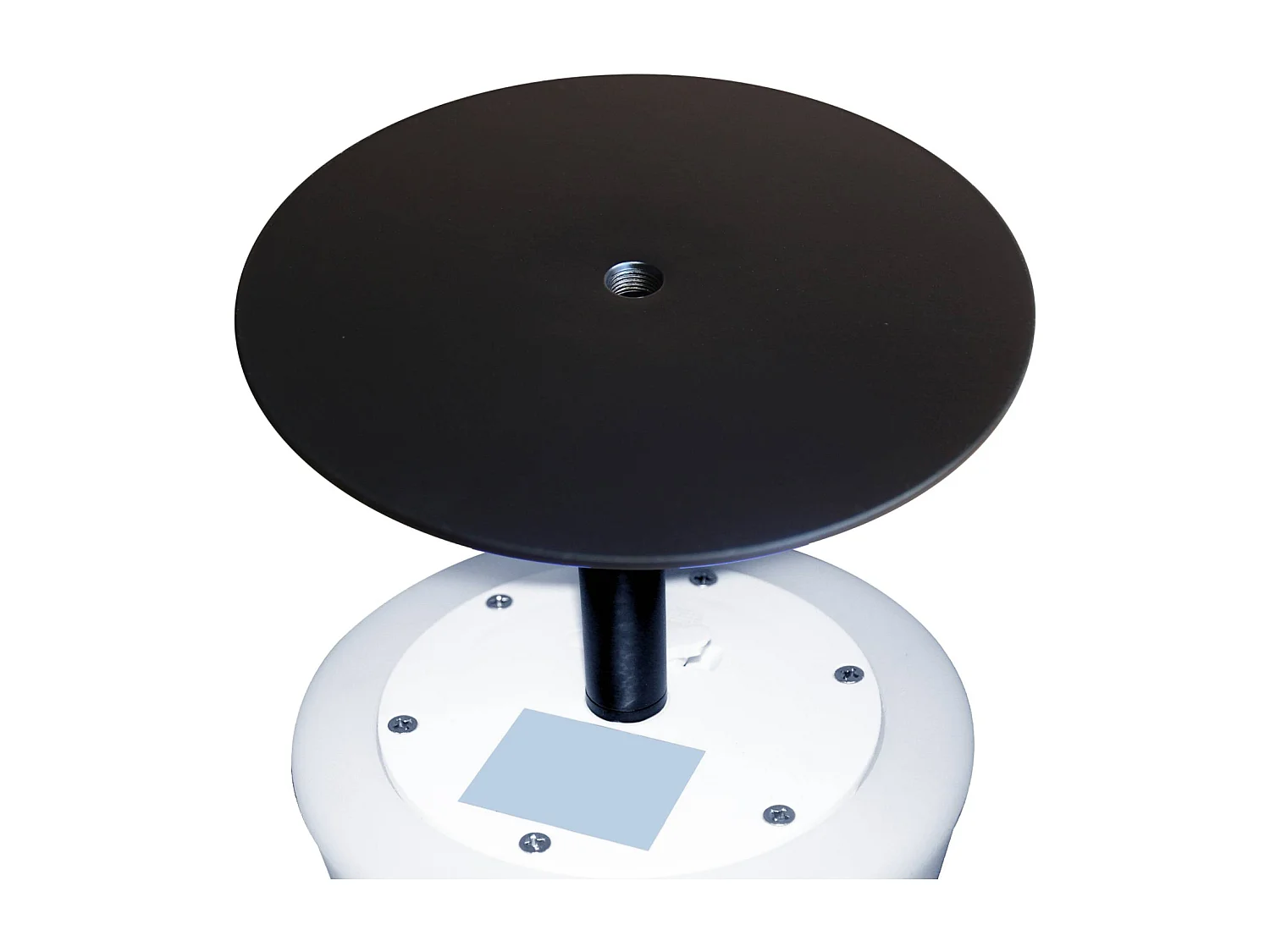 Lot de 2 lampes LED à poser de 28cm noire - Lampes de table décorative lumineuse. Ø 16cm