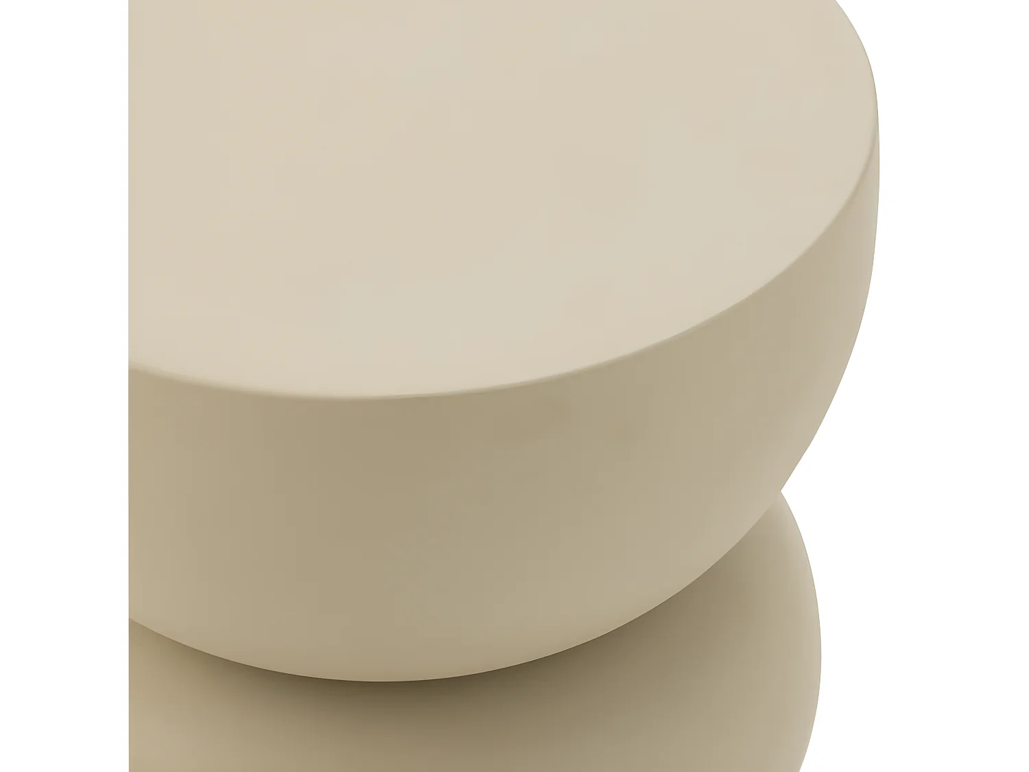 Table d'Apppoint Design en Métal "Lise" 43cm Ivoire