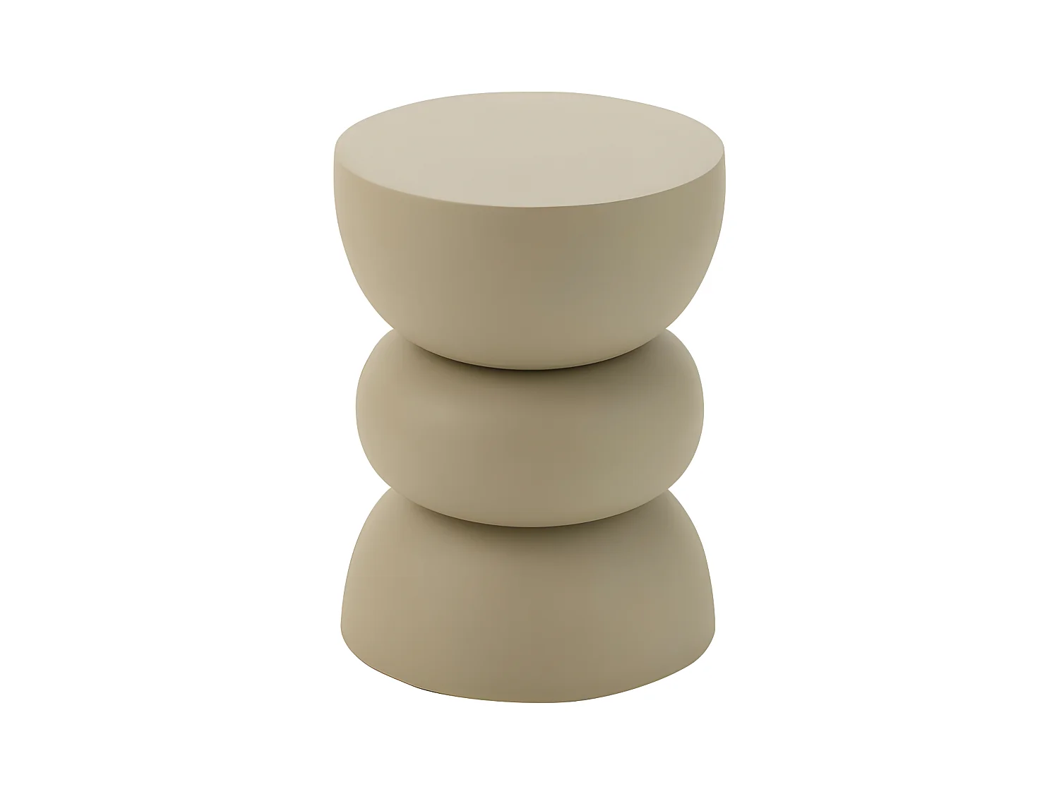 Table d'Apppoint Design en Métal "Lise" 43cm Ivoire