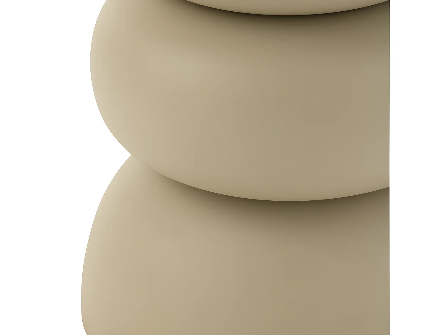 Table d'Apppoint Design en Métal "Lise" 43cm Ivoire