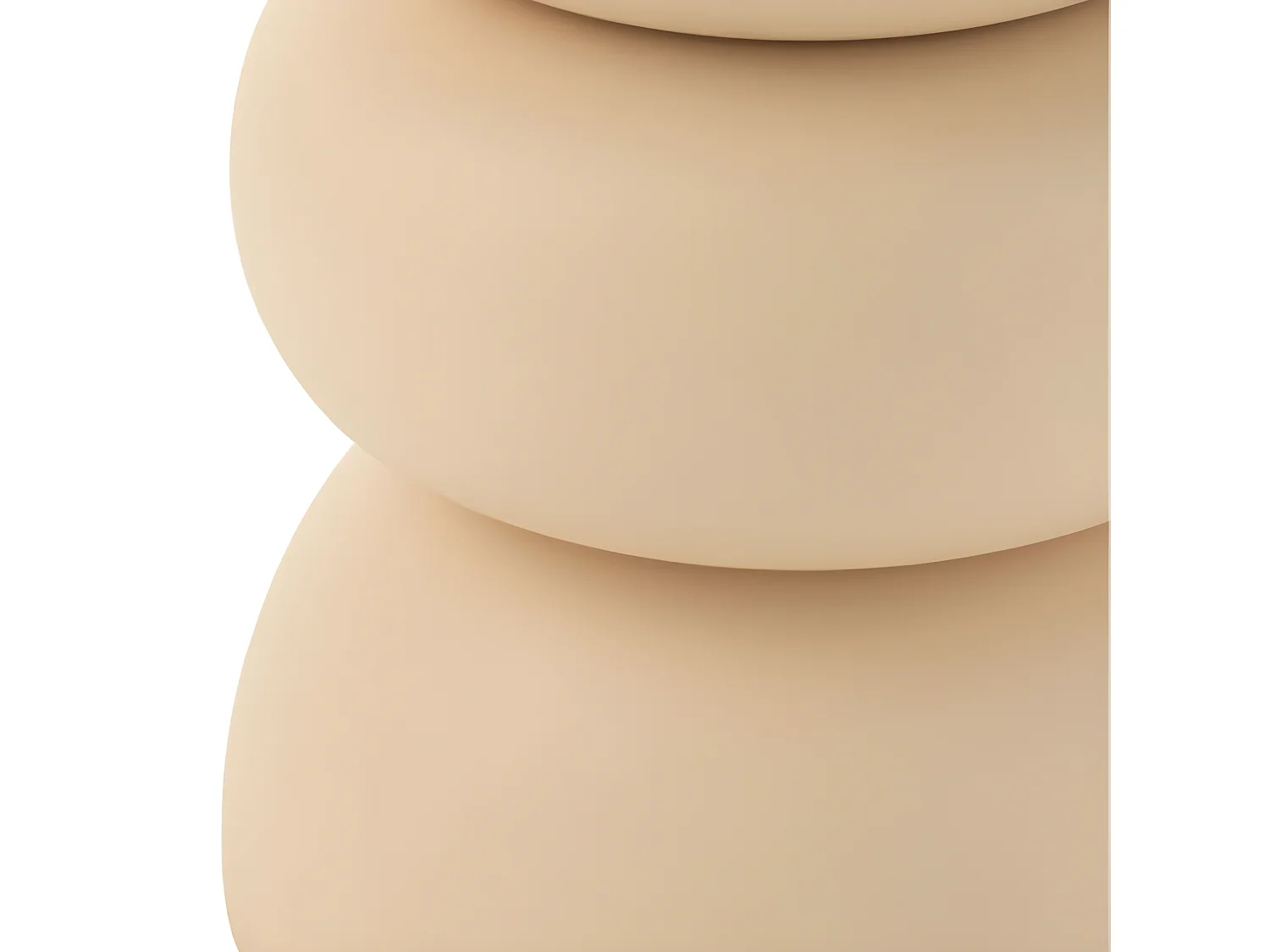 Table d'Apppoint Design en Métal "Lise" 43cm Beige