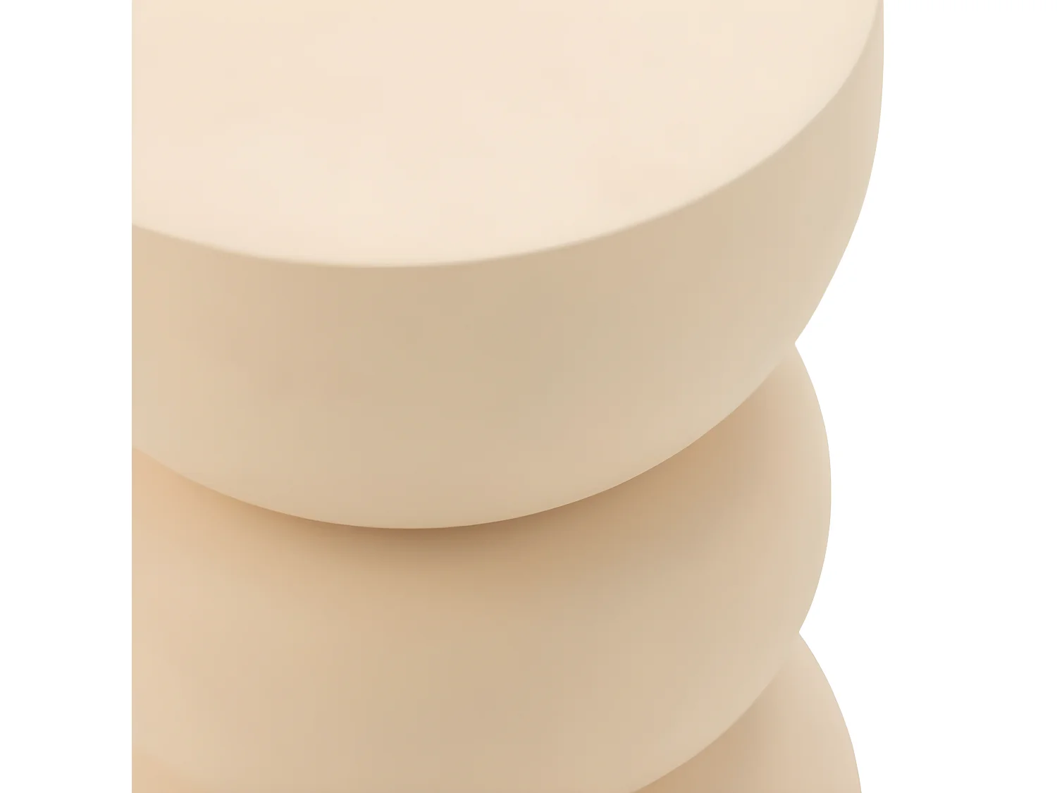 Table d'Apppoint Design en Métal "Lise" 43cm Beige