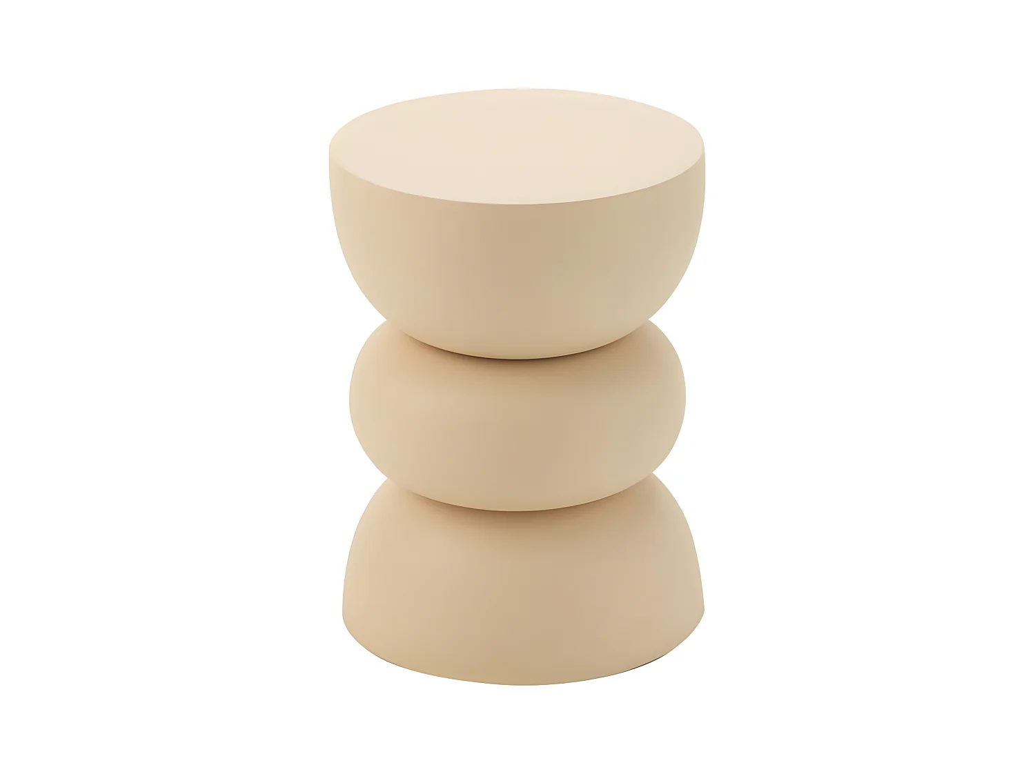 Table d'Apppoint Design en Métal "Lise" 43cm Beige