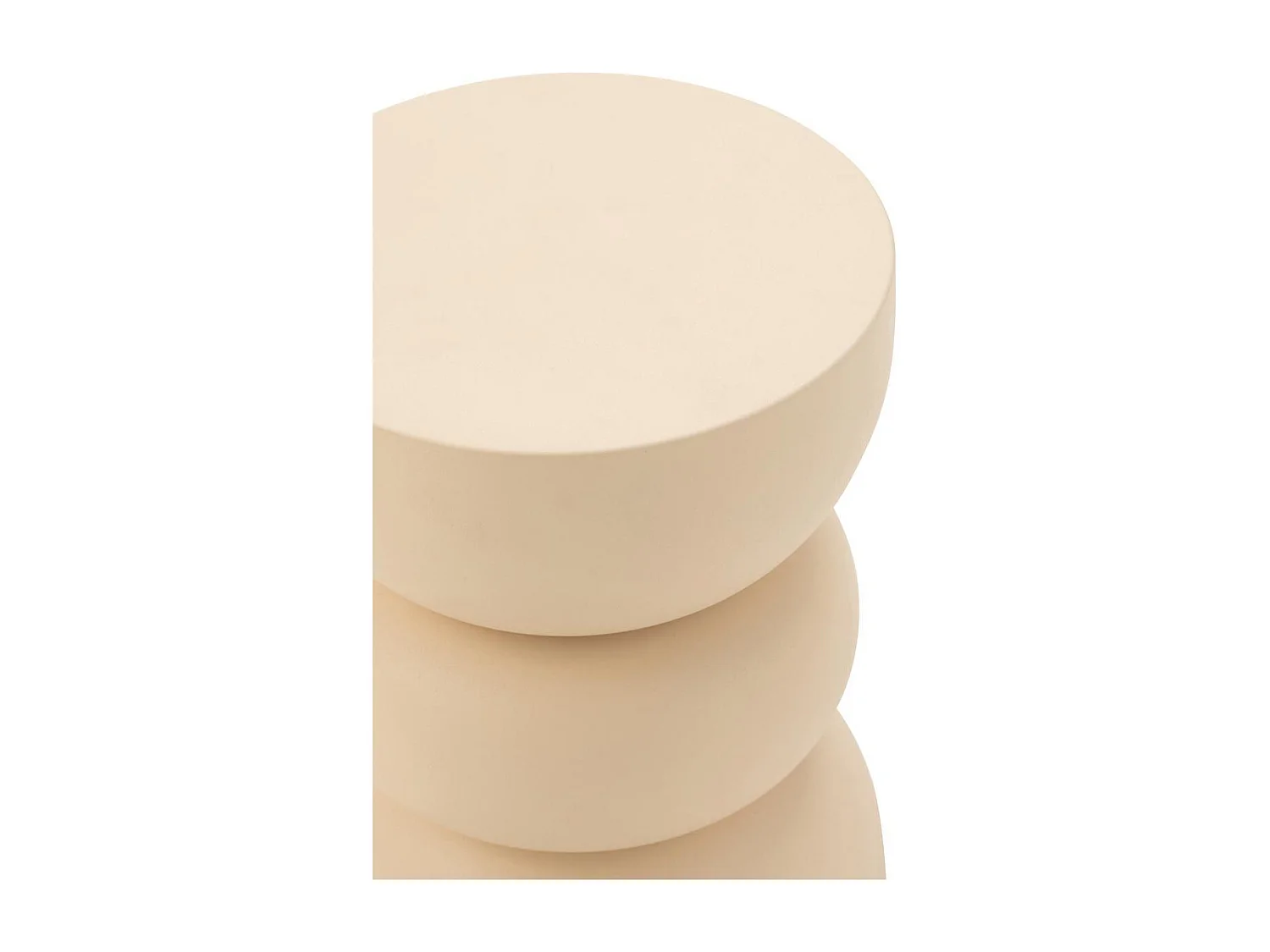 Table d'Apppoint Design en Métal "Lise" 43cm Beige