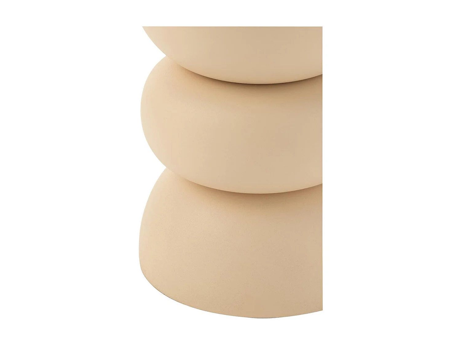 Table d'Apppoint Design en Métal "Lise" 43cm Beige