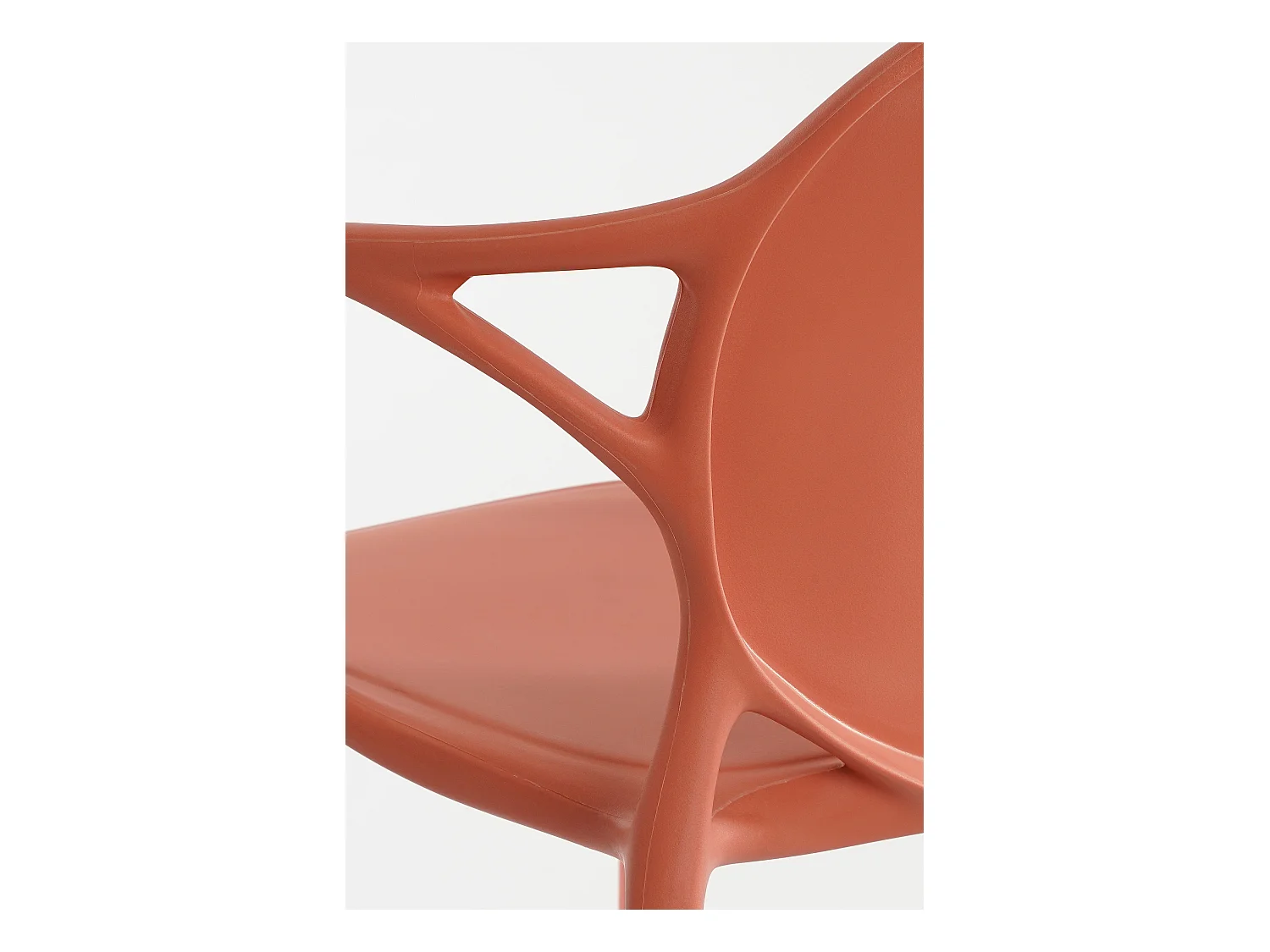 Chaise de jardin en polypropylène - 56 x 56.5 x 80 - Saumon - NEBRASKA