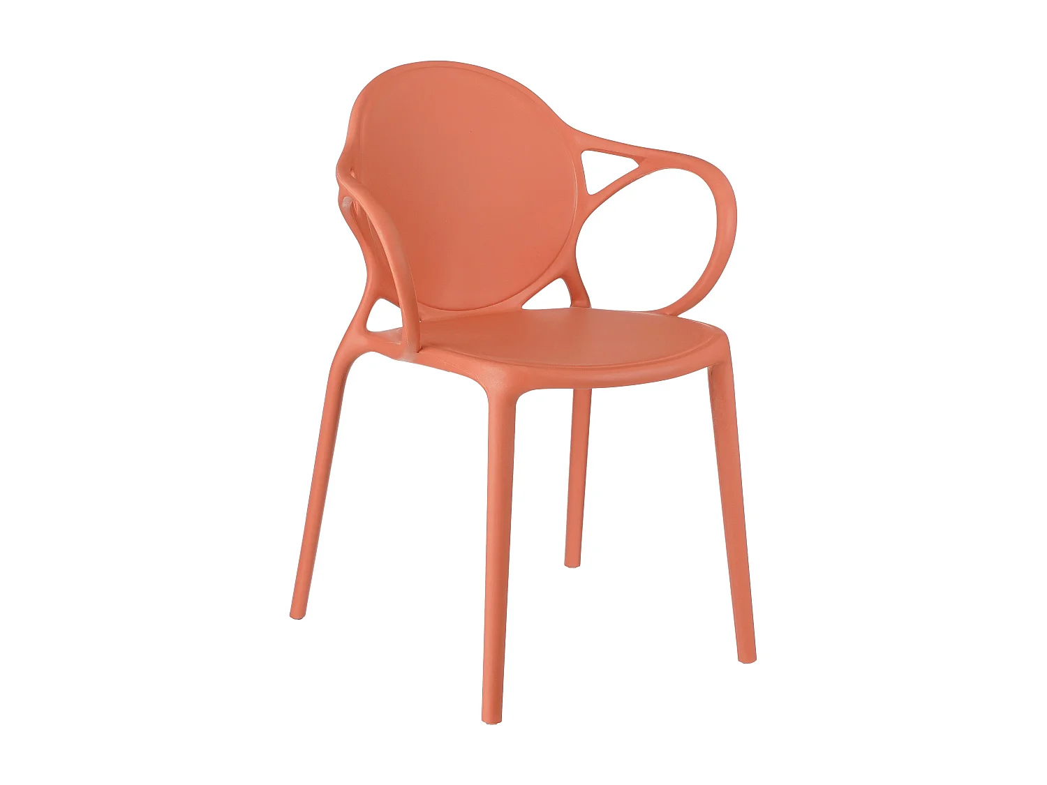 Chaise de jardin en polypropylène - 56 x 56.5 x 80 - Saumon - NEBRASKA