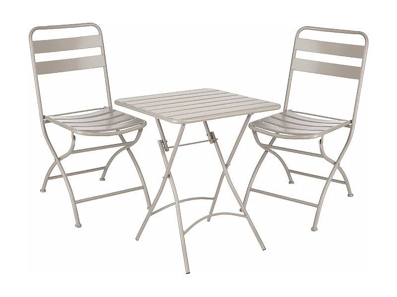 Tuin bistroset van ijzer - 60 x 60 x 74,5 - Bruin - EVITA