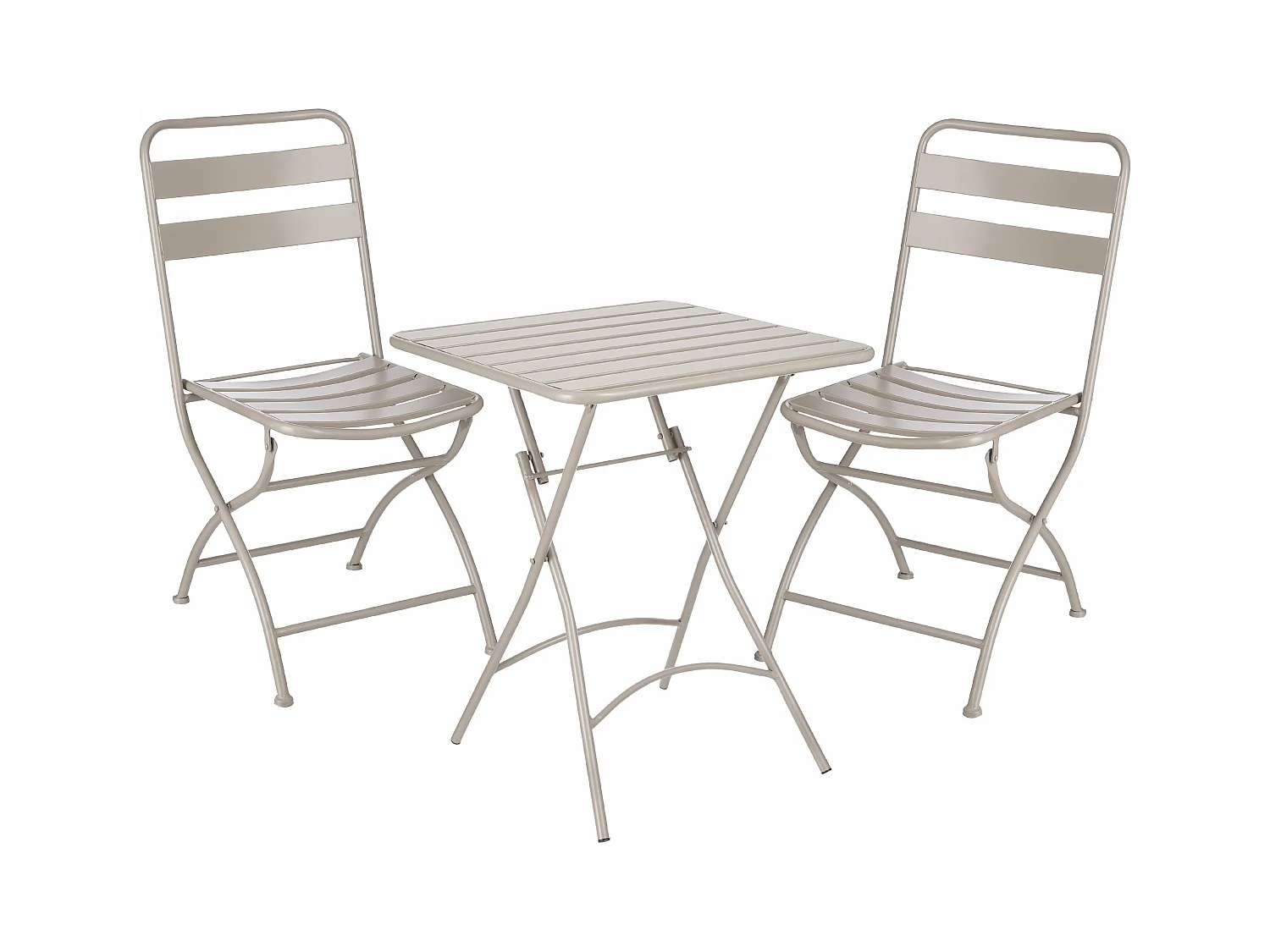 Tuin bistroset van ijzer - 60 x 60 x 74,5 - Bruin - EVITA