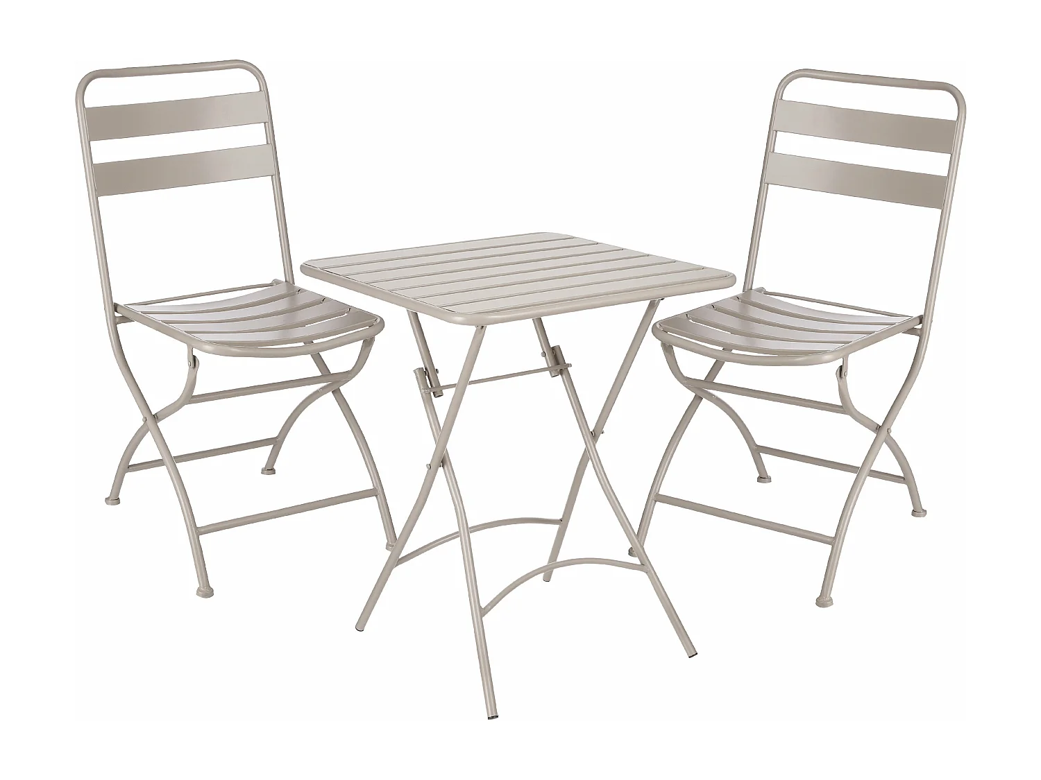 Tuin bistroset van ijzer - 60 x 60 x 74,5 - Bruin - EVITA