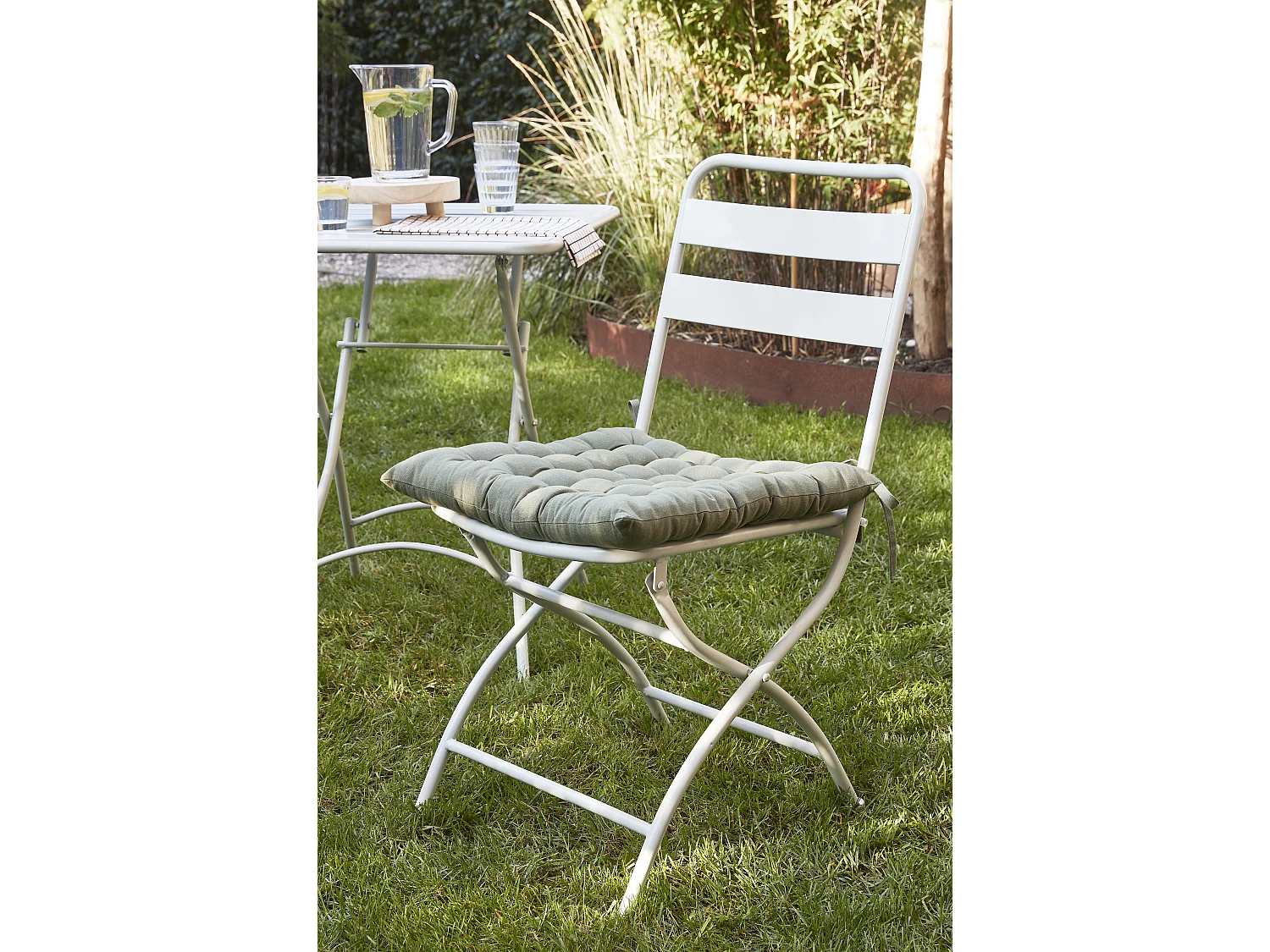 Tuin bistroset van ijzer - 60 x 60 x 74,5 - Bruin - EVITA