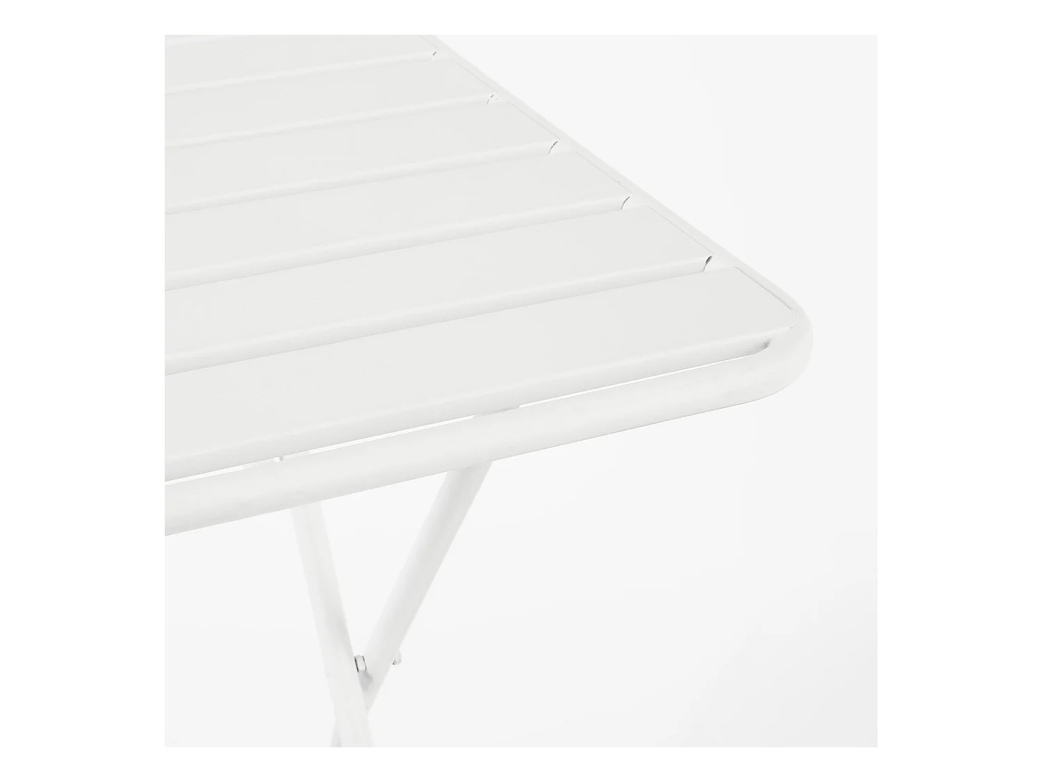 Ensemble de bistrots de jardin en métal - 60 x 60 x 74,5 - Blanc - EVITA