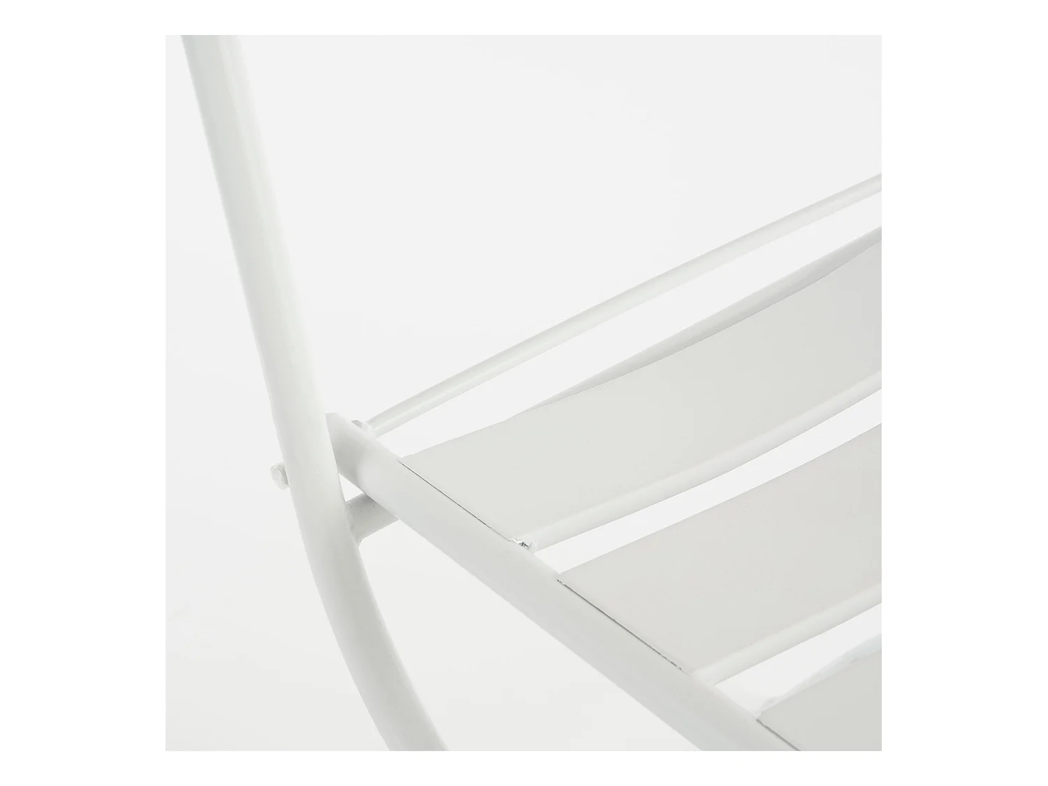 Ensemble de bistrots de jardin en métal - 60 x 60 x 74,5 - Blanc - EVITA