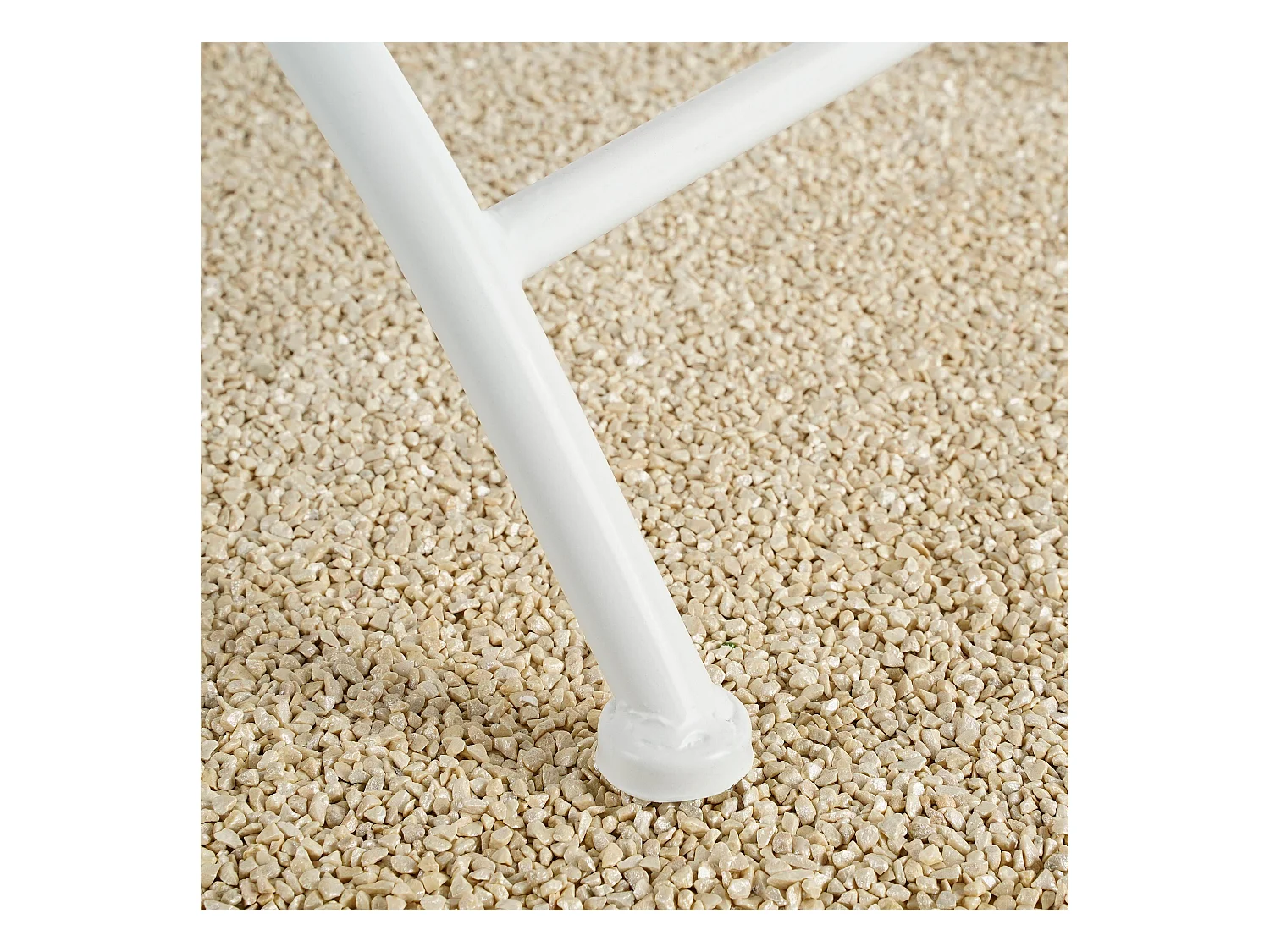 Ensemble de bistrots de jardin en métal - 60 x 60 x 74,5 - Blanc - EVITA