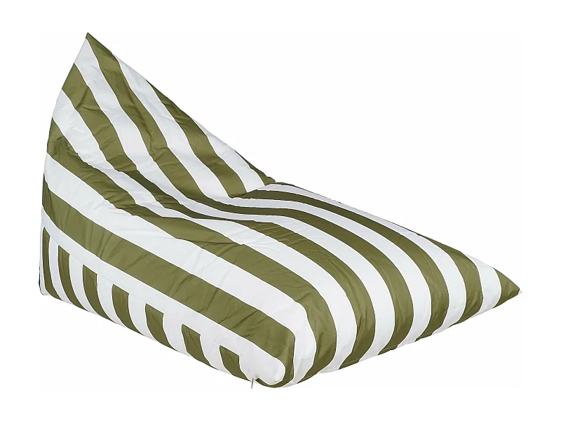 Zitzak van polyester - 140 x 95 x 95 - Groen, wit - RISSY