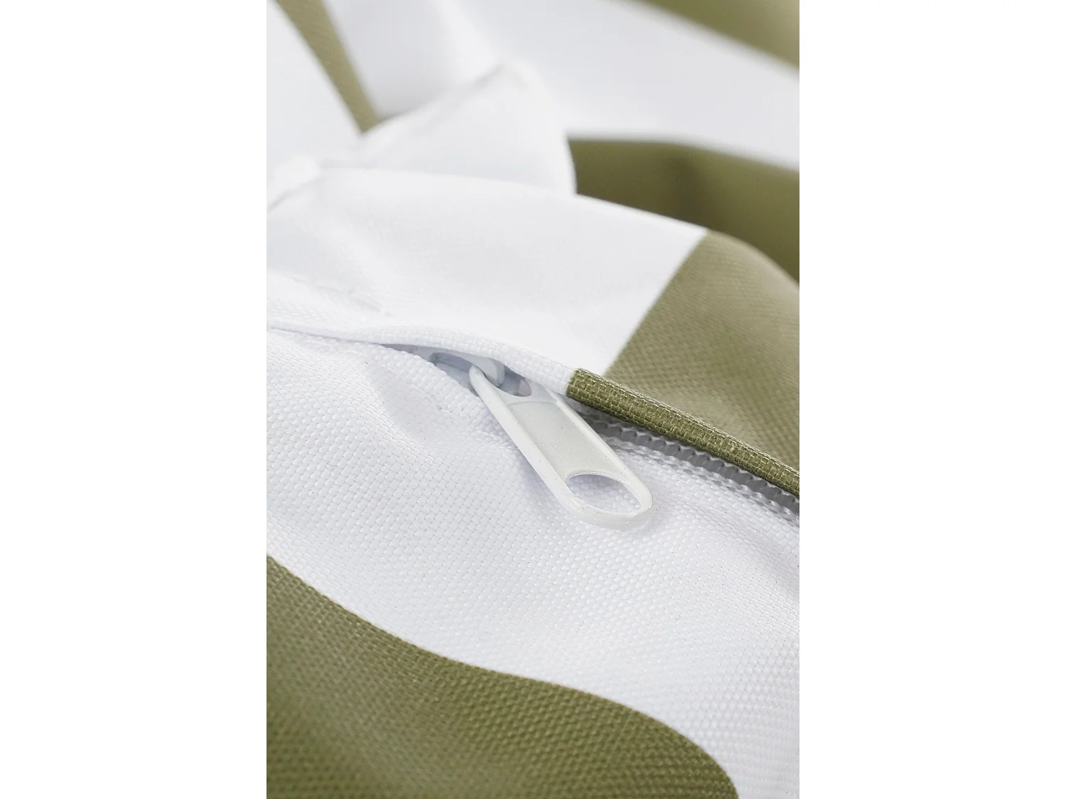 Pouf en polyester - 140 x 95 x 95 - Vert, blanc - RISSY