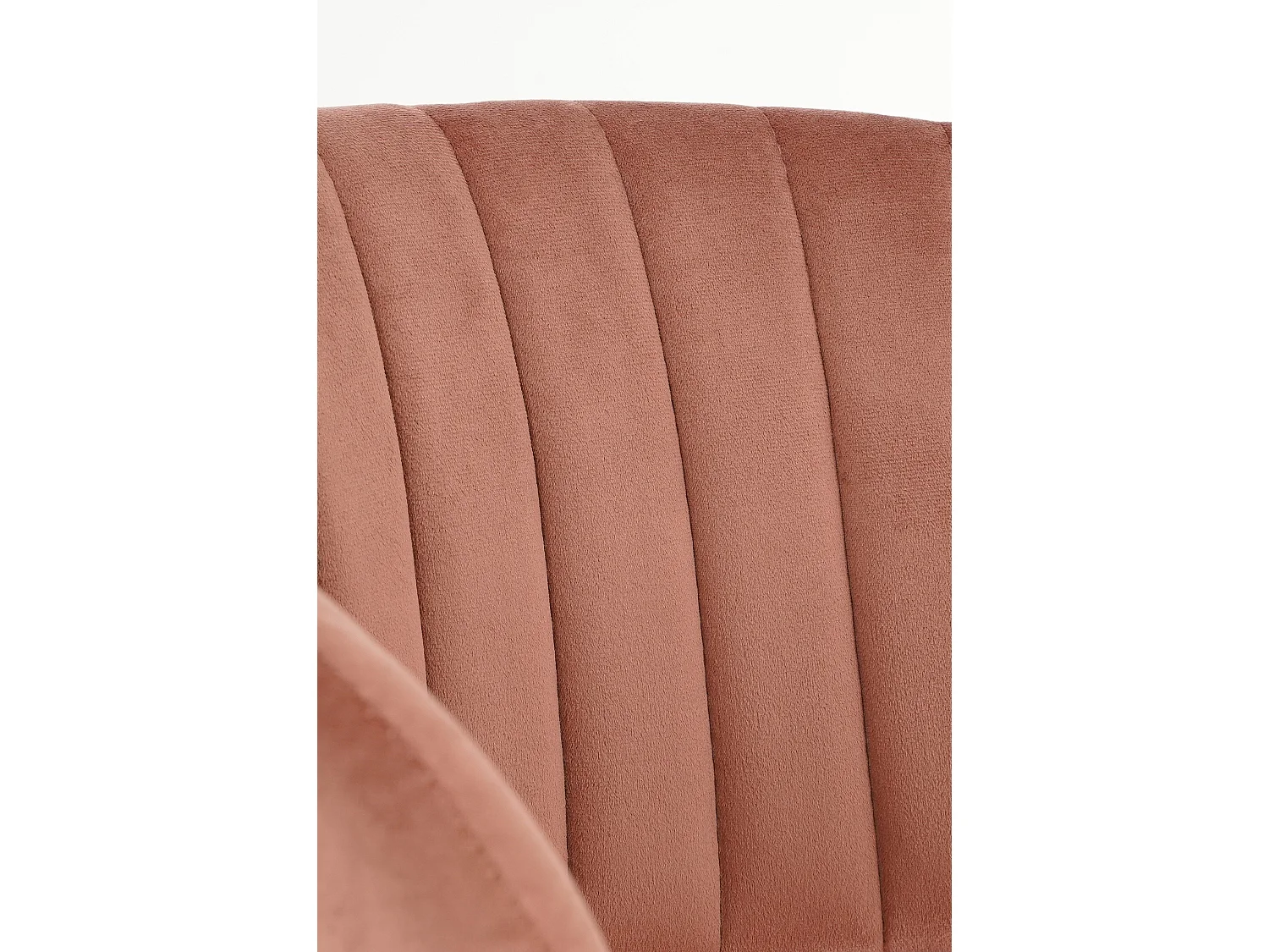 Chaise en velours et métal - 54 x 51 x 79 - Rose - MOONY