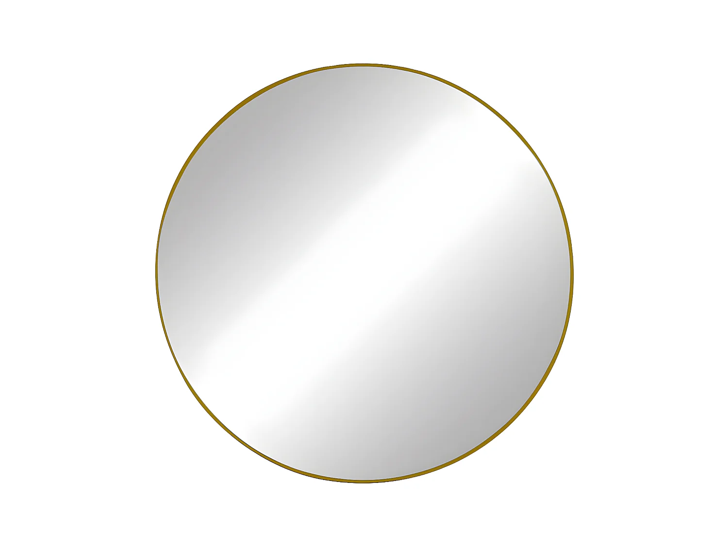 Miroir rond 90cm contour en métal doré PALACE